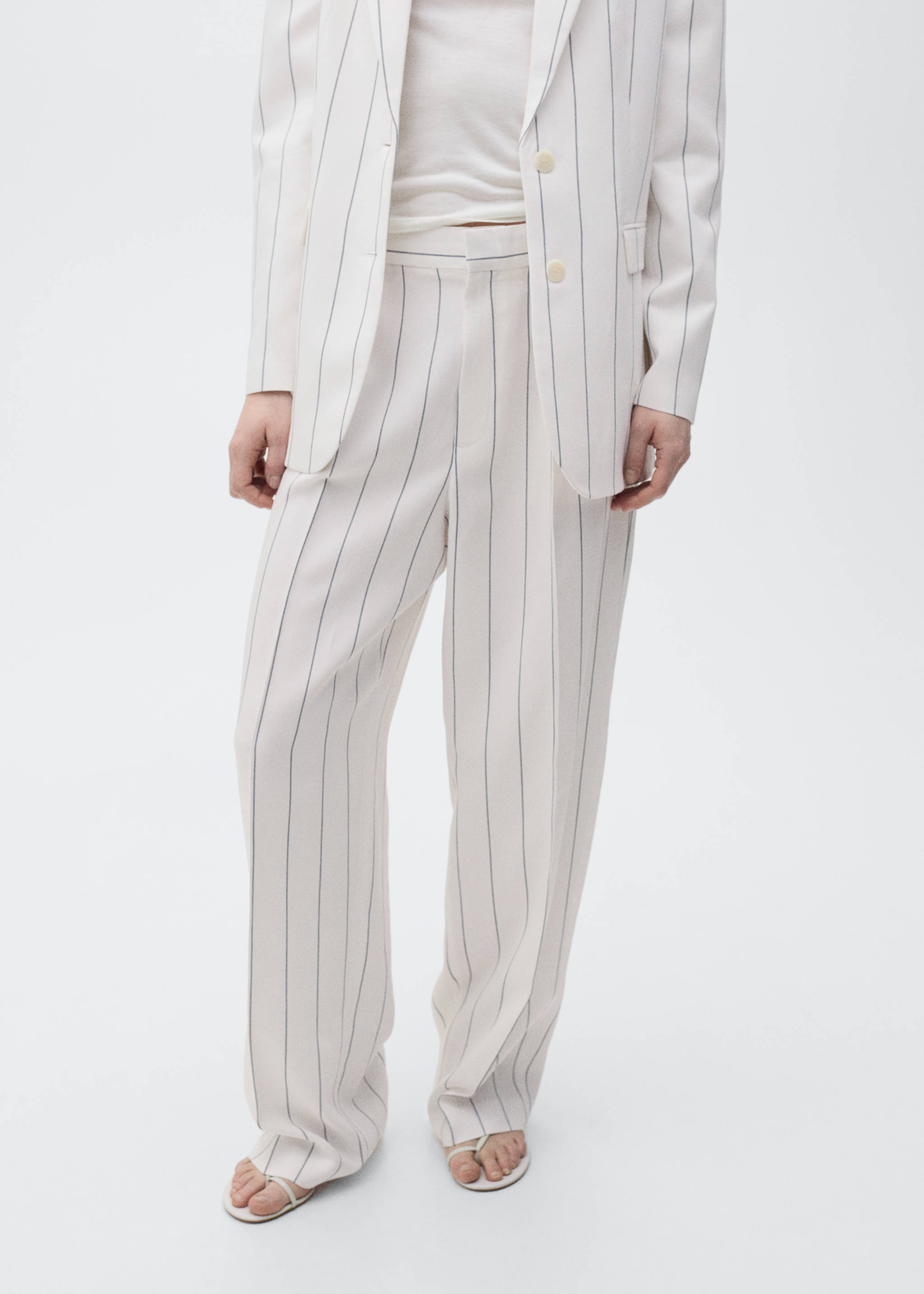 Striped suit trousers - Medium plane
