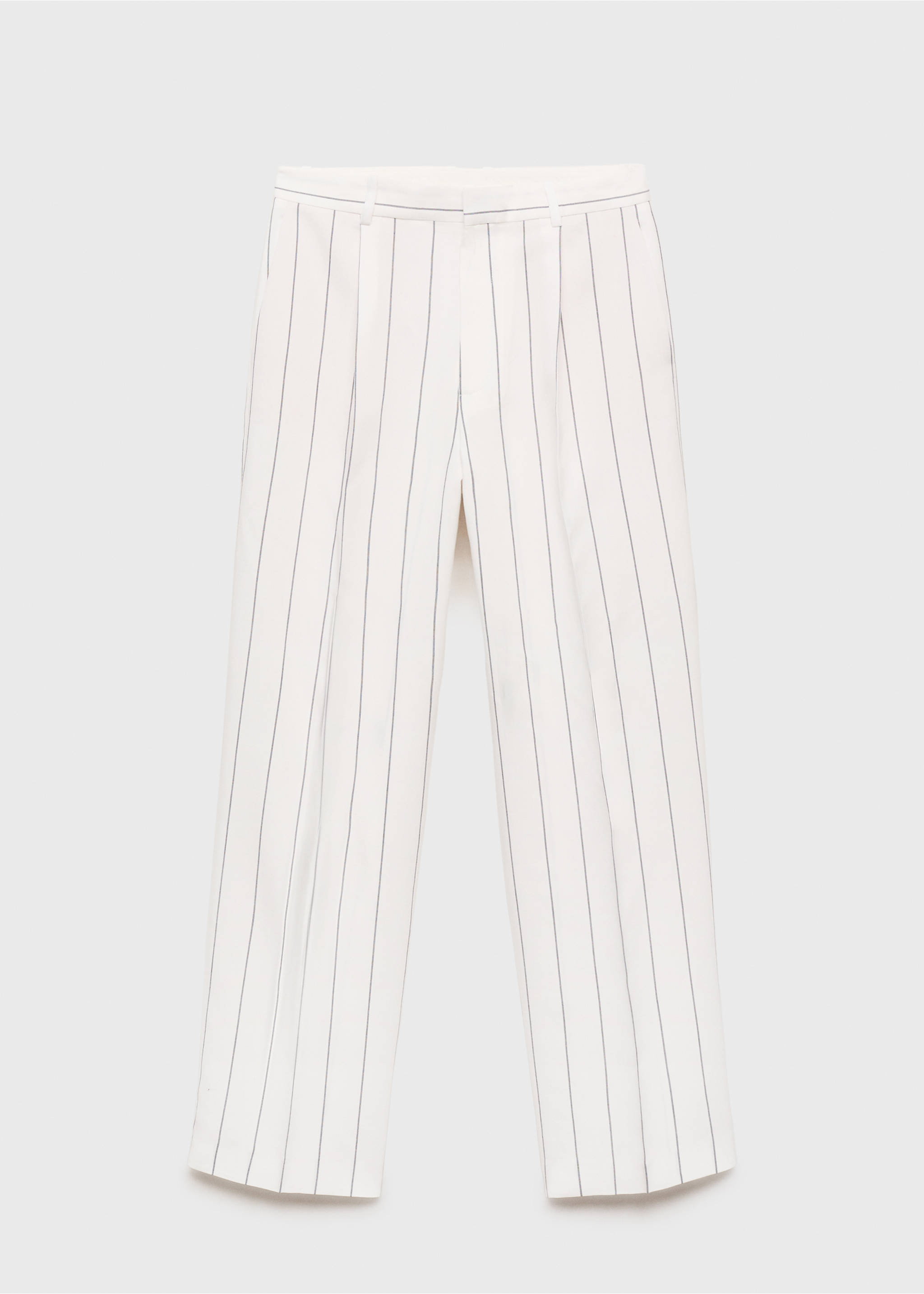 Prugaste hlače za odijelo - Artikl bez modela, Bijela. Ref: 87057195-00.