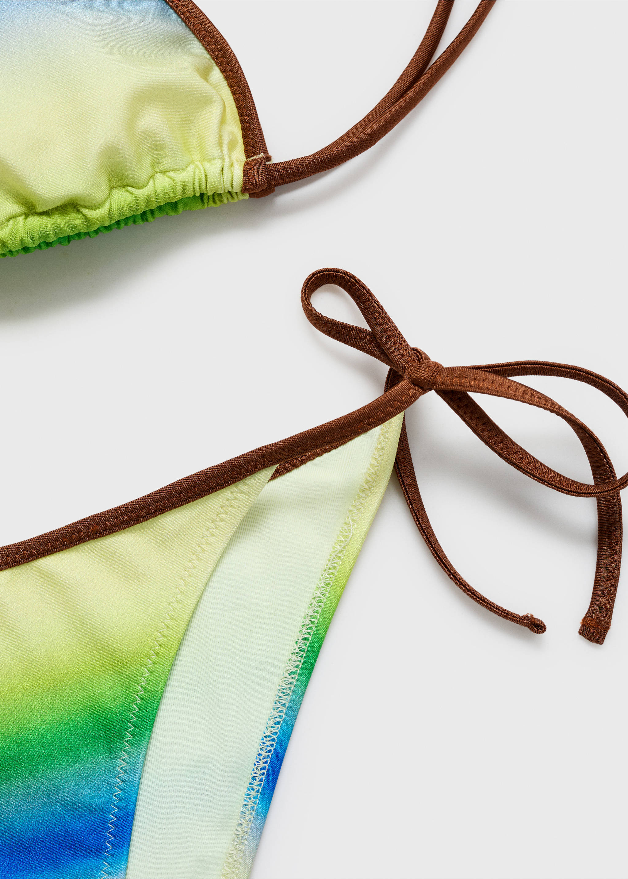 Gradient-effect bikini bottoms - Details of the article 0, Blue. Ref: 87057679-00.