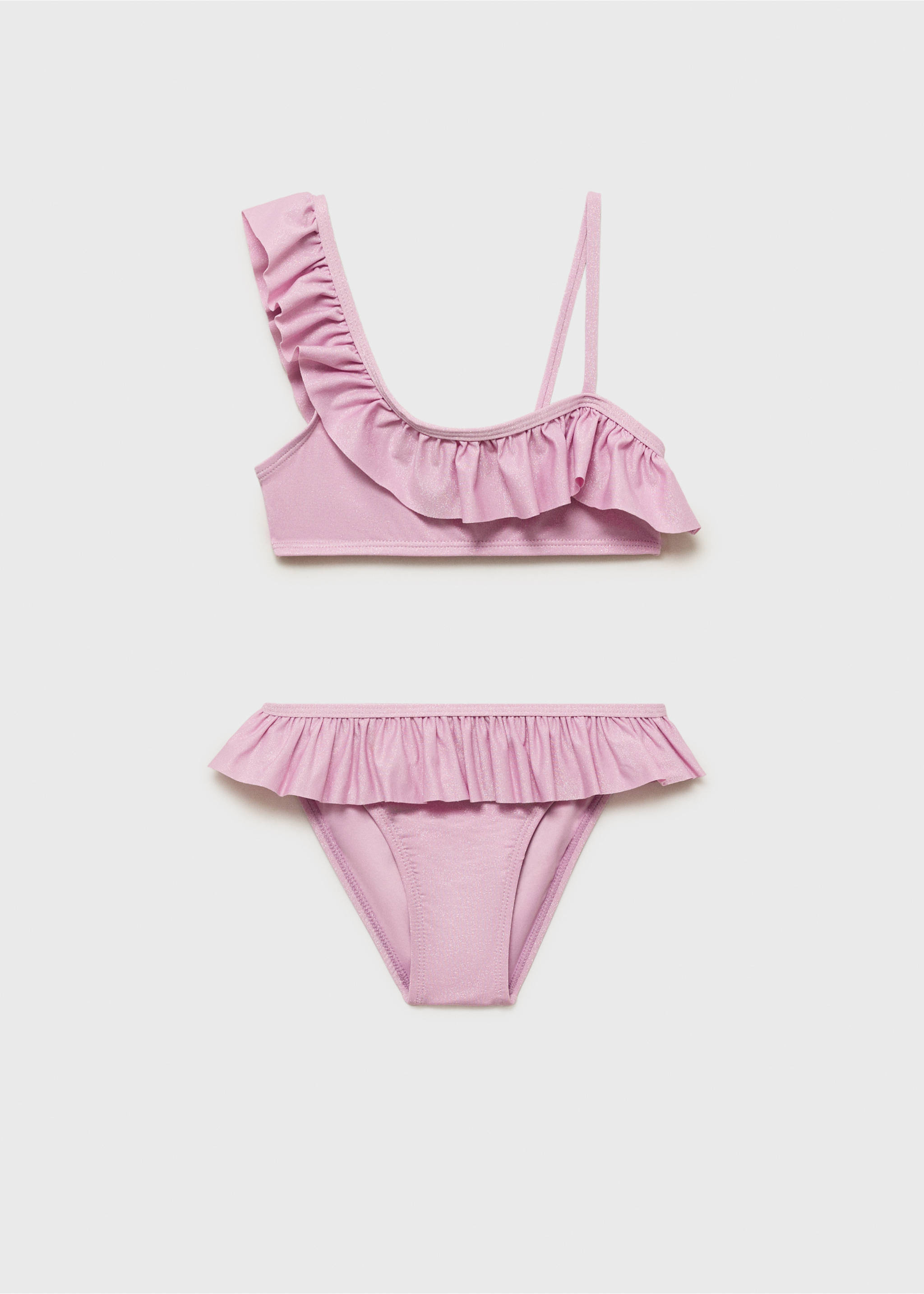 Ruffled bikini - Article without model, Pink. Ref: 87057681-00.