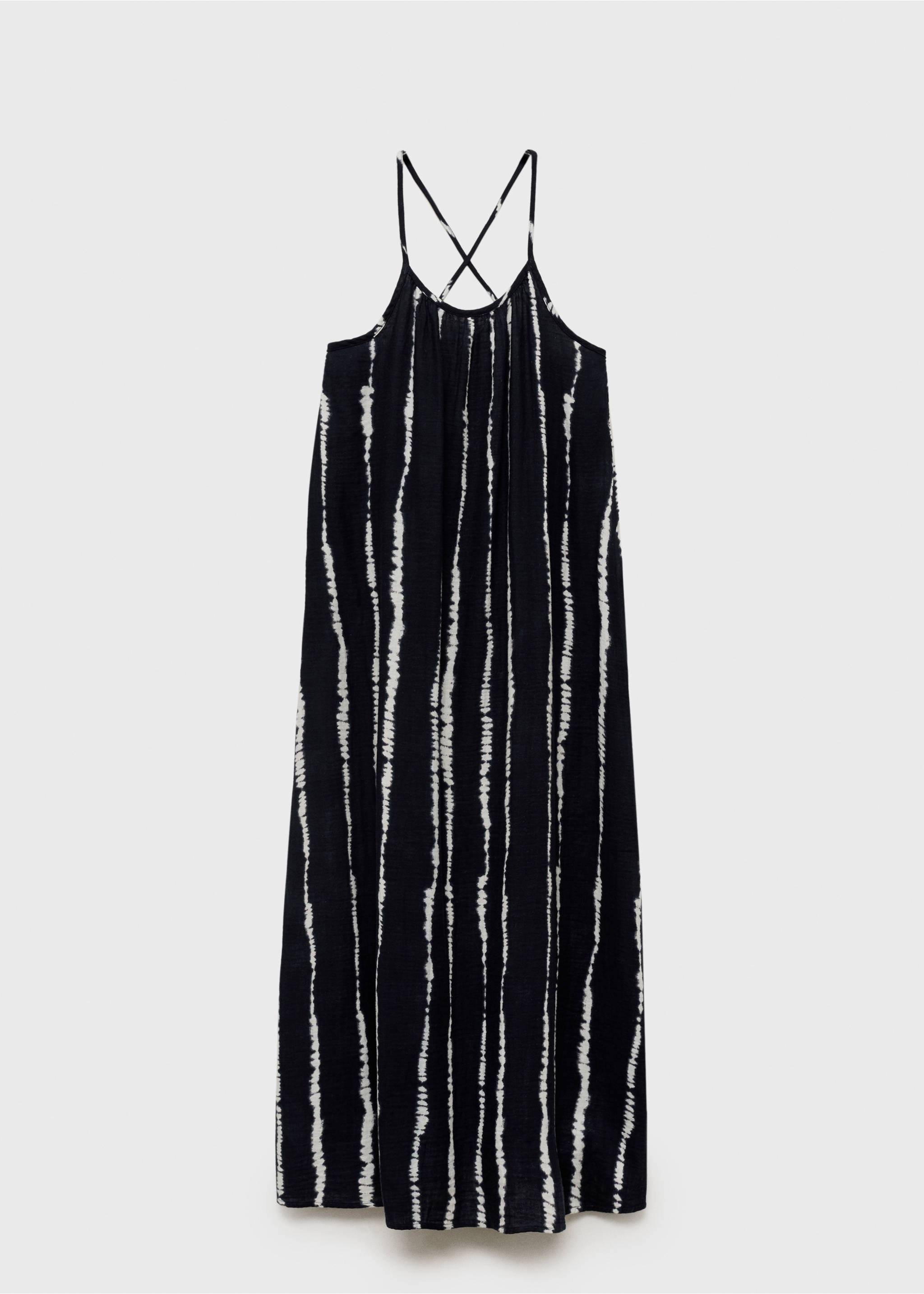 Long tie-dye dress - Article without model, Black. Ref: 87057682-00.