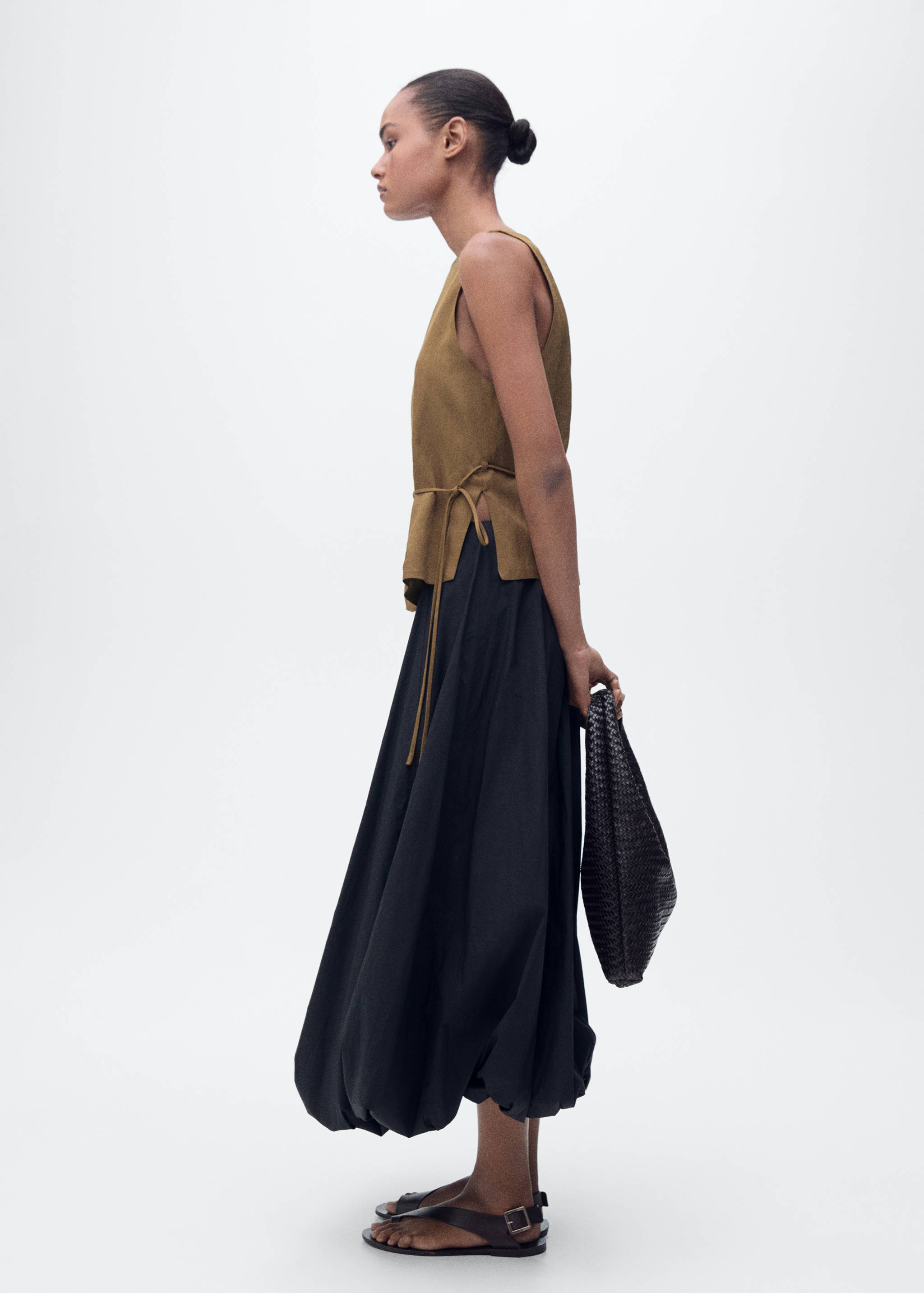 Top lin mélangé nœud - Détail de l'article 2