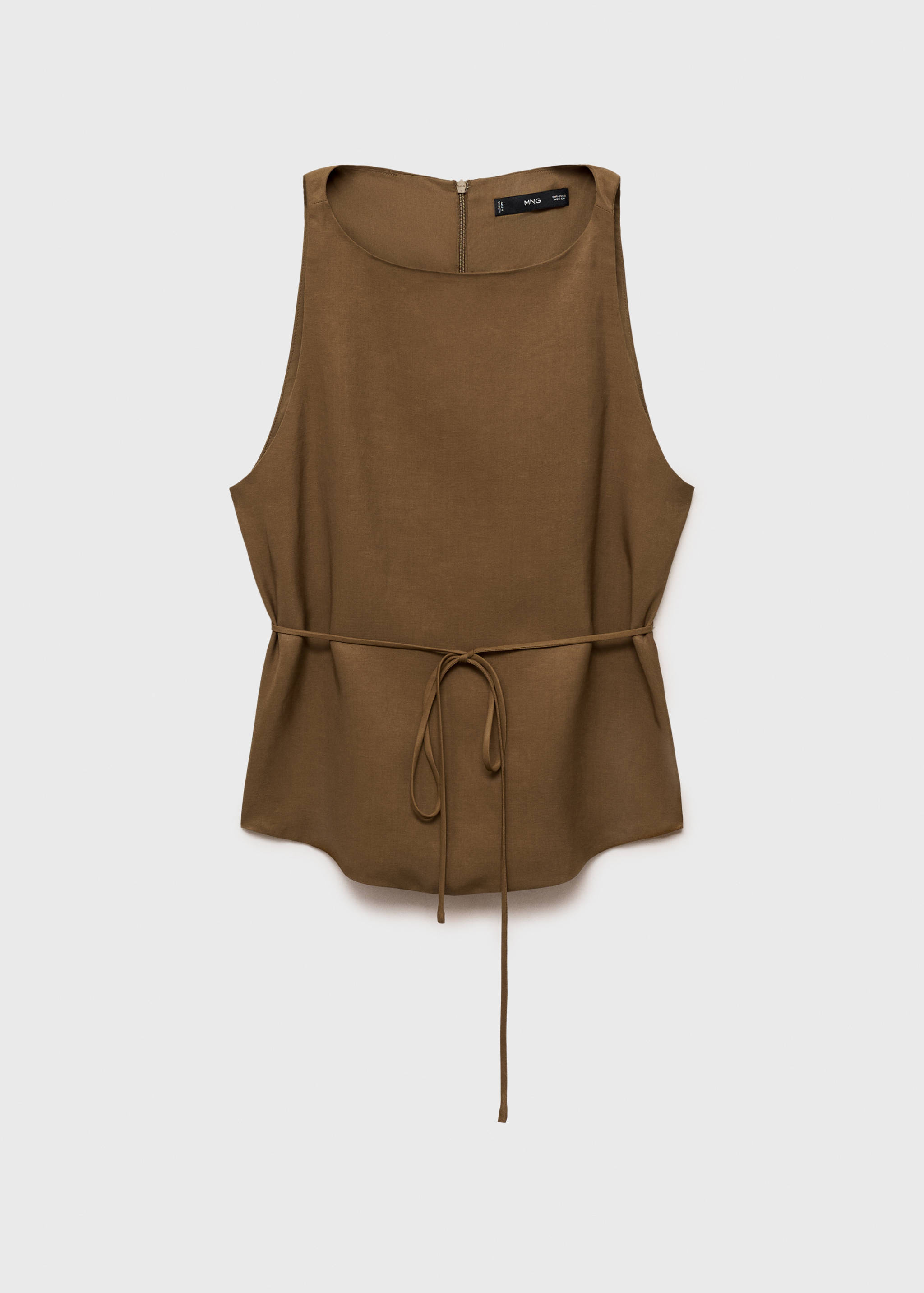 Top lin mélangé nœud - Article sans modèle