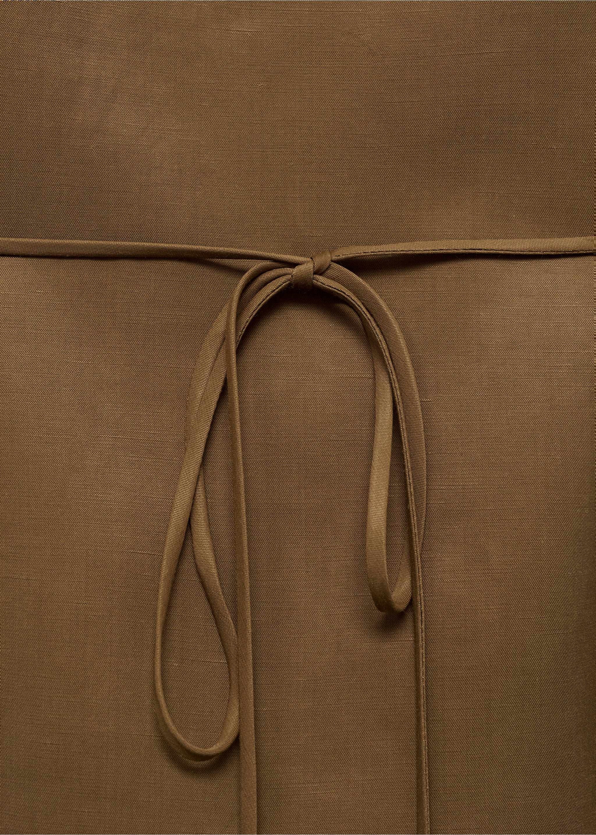 Top lin mélangé nœud - Détail de l'article 8, Vert. Ref: 87057687-00.