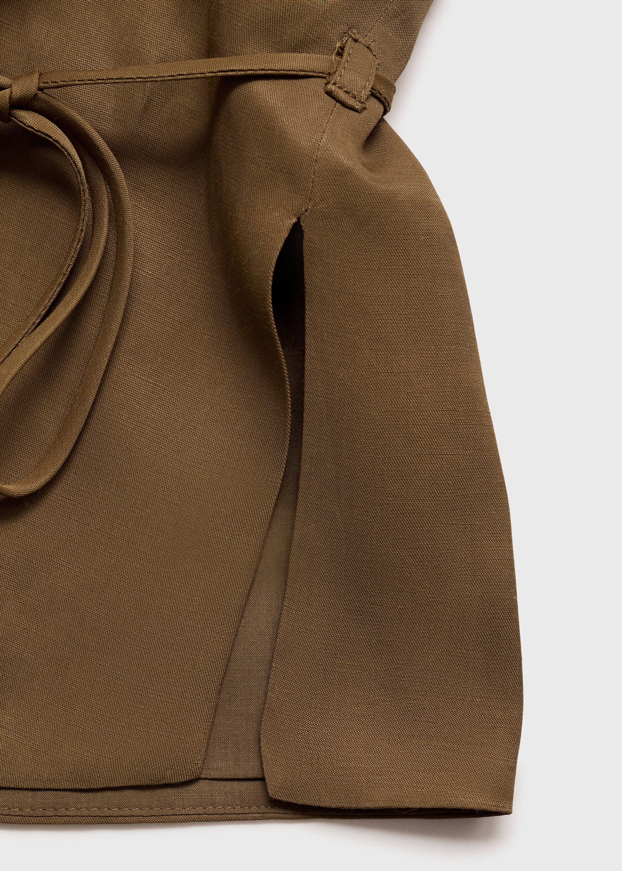 Top lin mélangé nœud - Détail de l'article 0