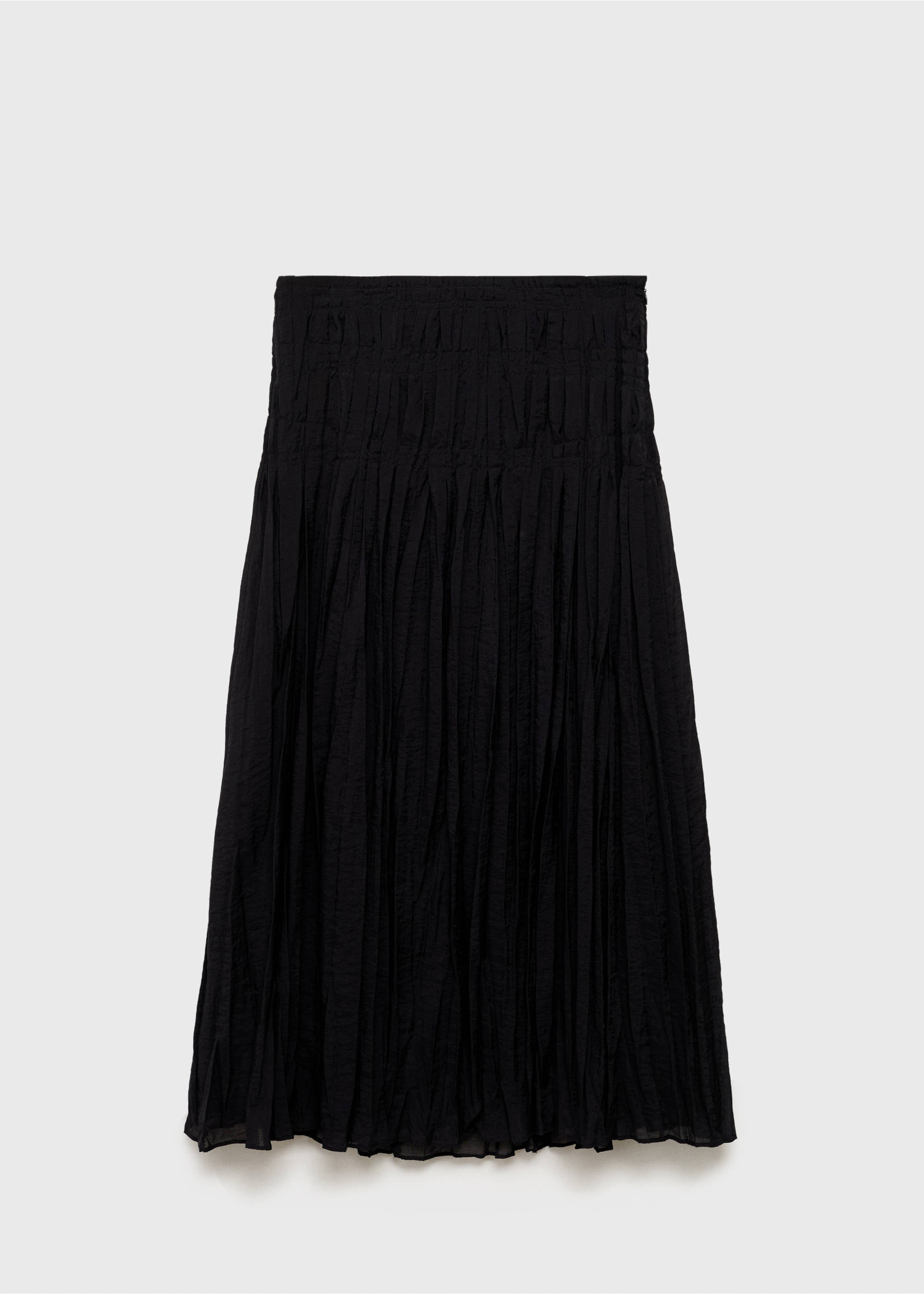 Gathered midi-skirt - Article without model, Black. Ref: 87057690-00.