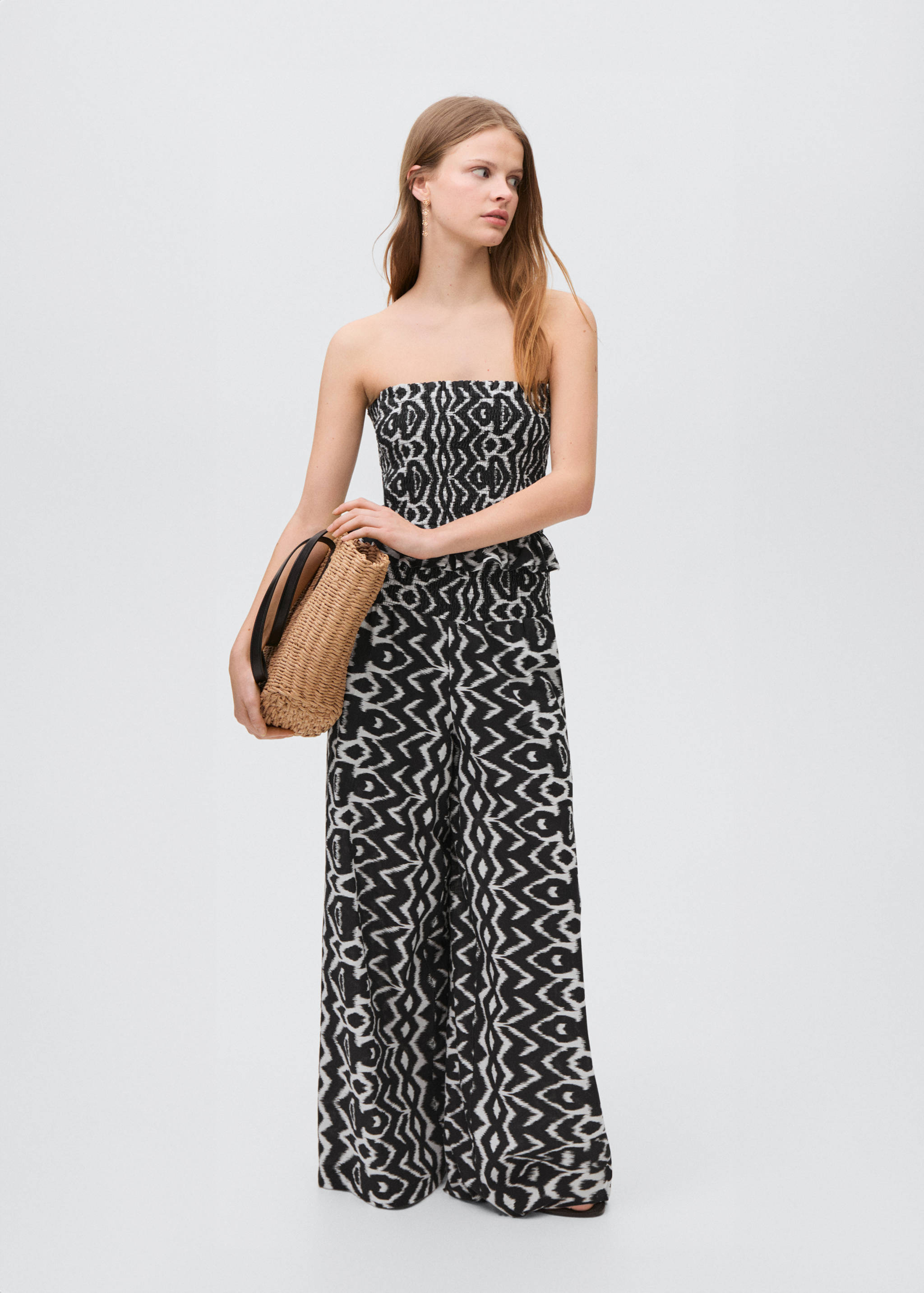 Calças retas estampadas - Pormenor do artigo 6