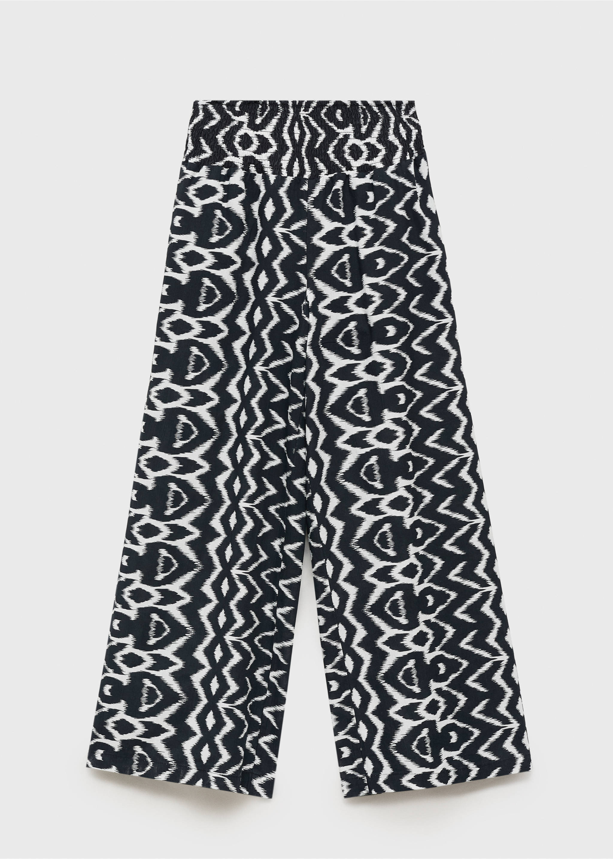 Printed straight trousers - Article without model, Black. Ref: 87057692-00.