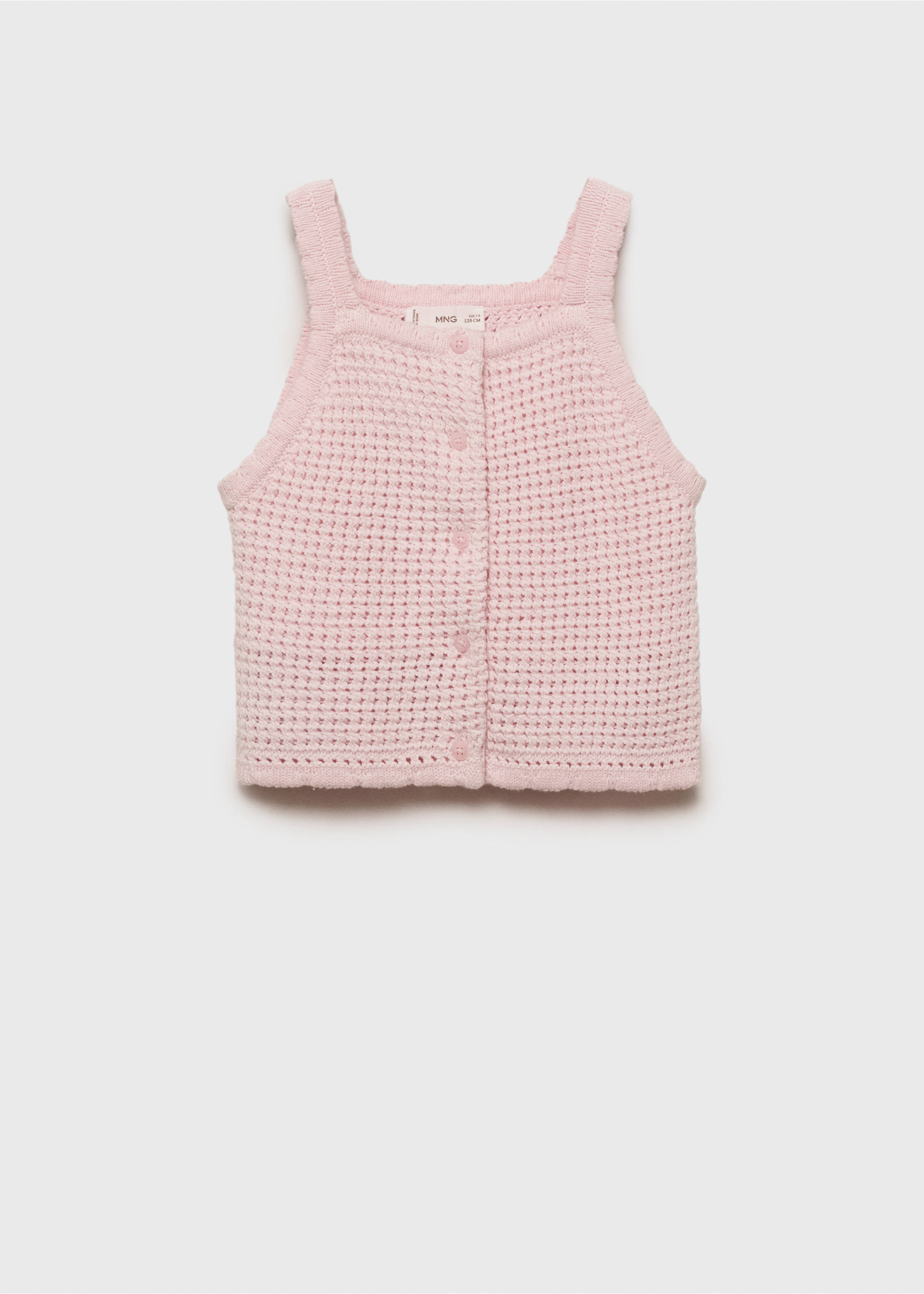 Gebreide top met knopen - Artikel zonder model, Pastelroze. Ref: 87057697-00.