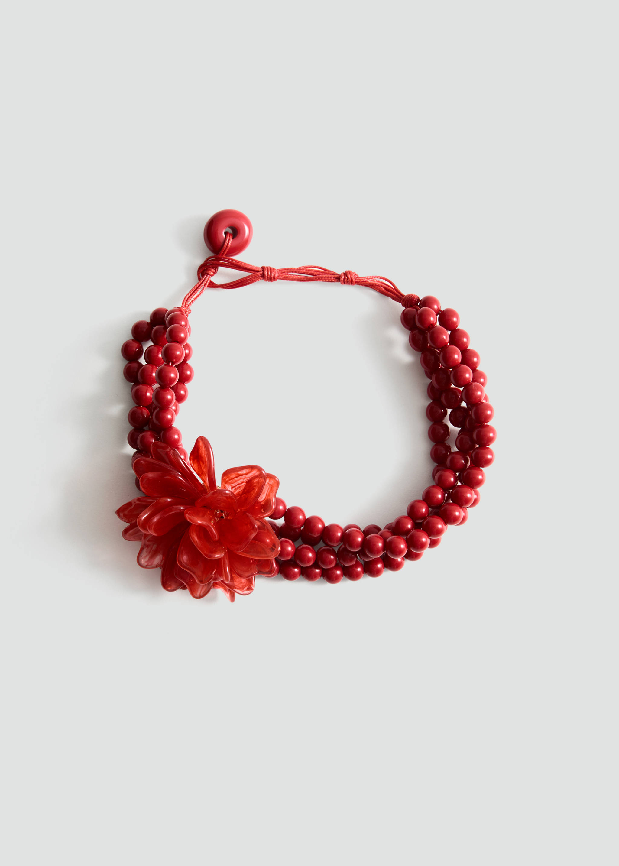 Ball necklace with flower detail - Article without model