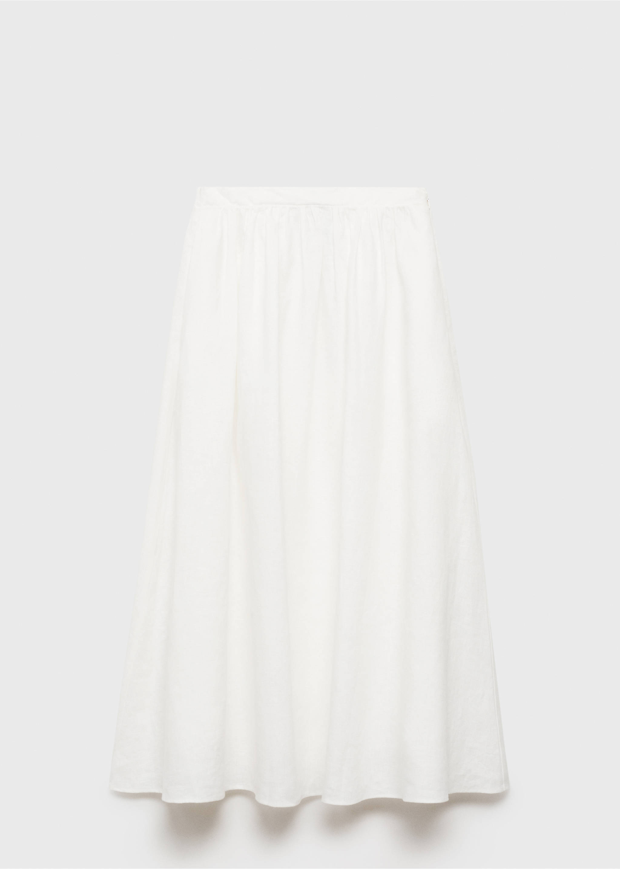 Flared linen skirt - Article without model, White. Ref: 87057702-00.