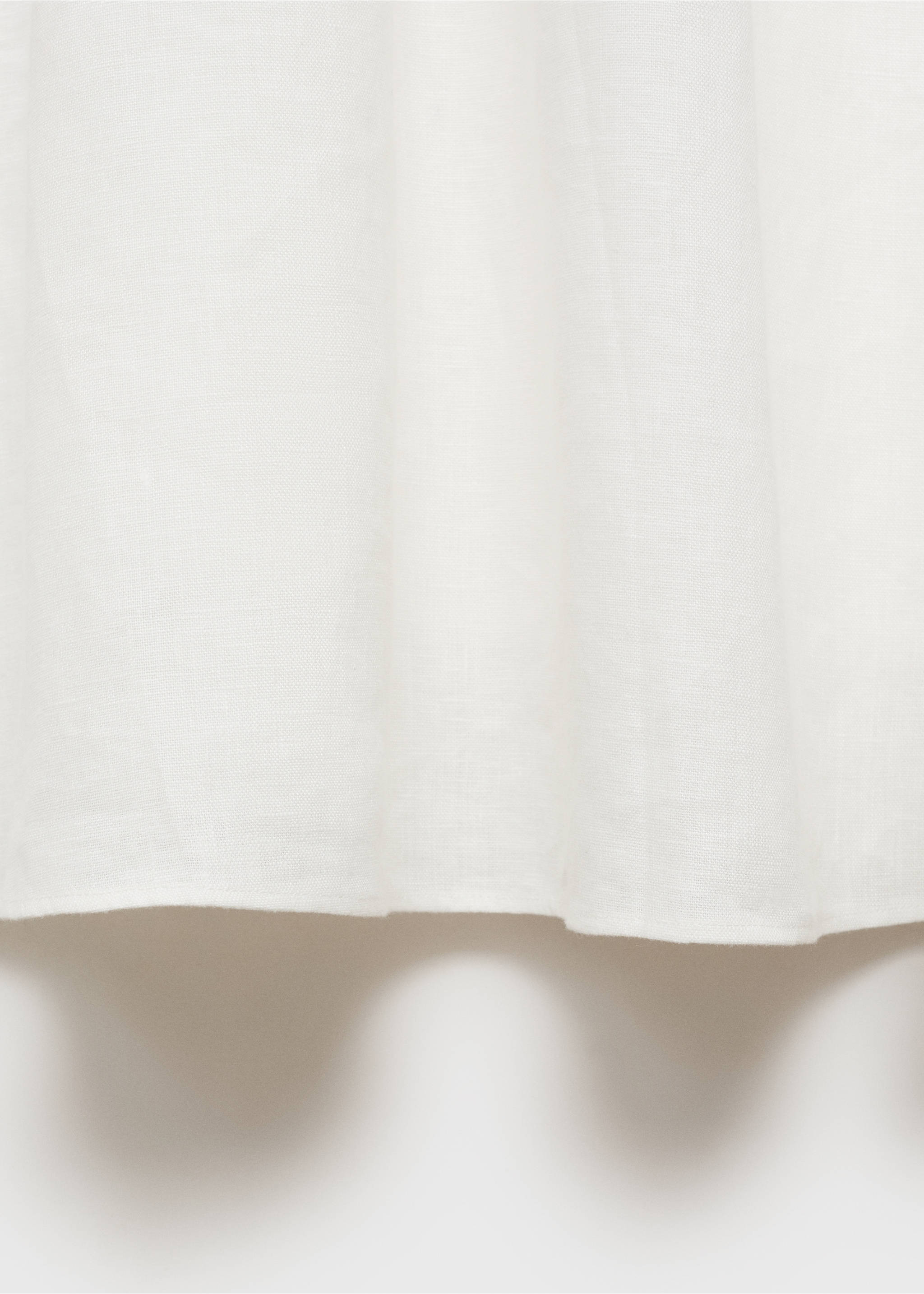 Flared linen skirt - Details of the article 0, White. Ref: 87057702-00.