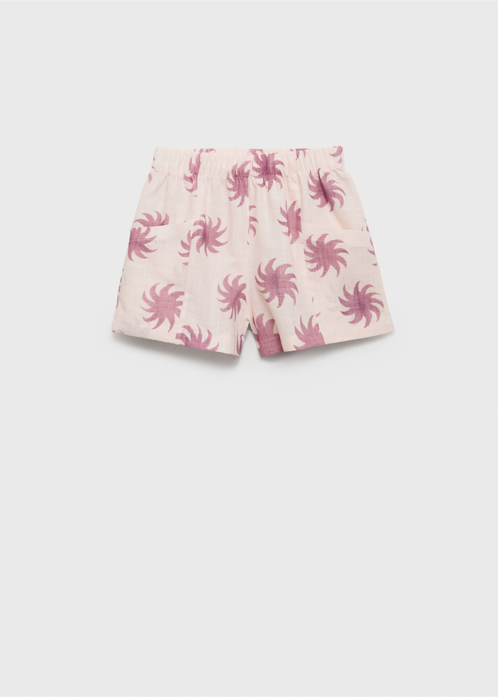 Bedrukte katoenen shorts - Artikel zonder model, Roze. Ref: 87057715-00.