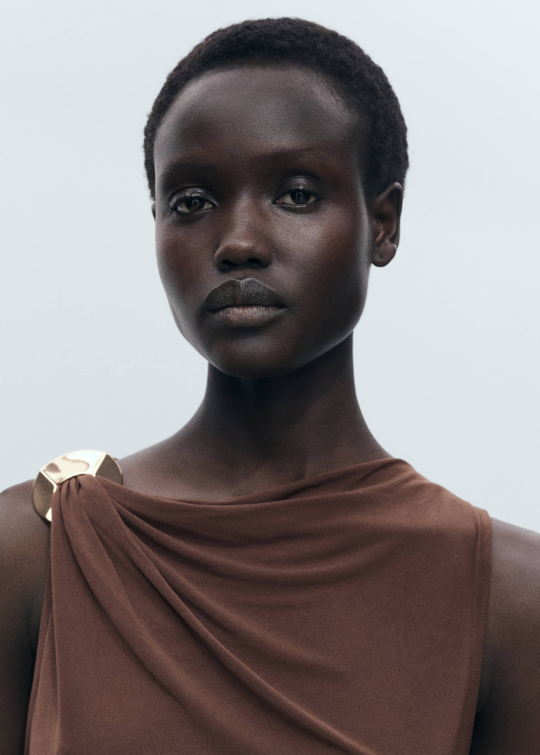 Draped dress with metallic detail - Details of the article 1