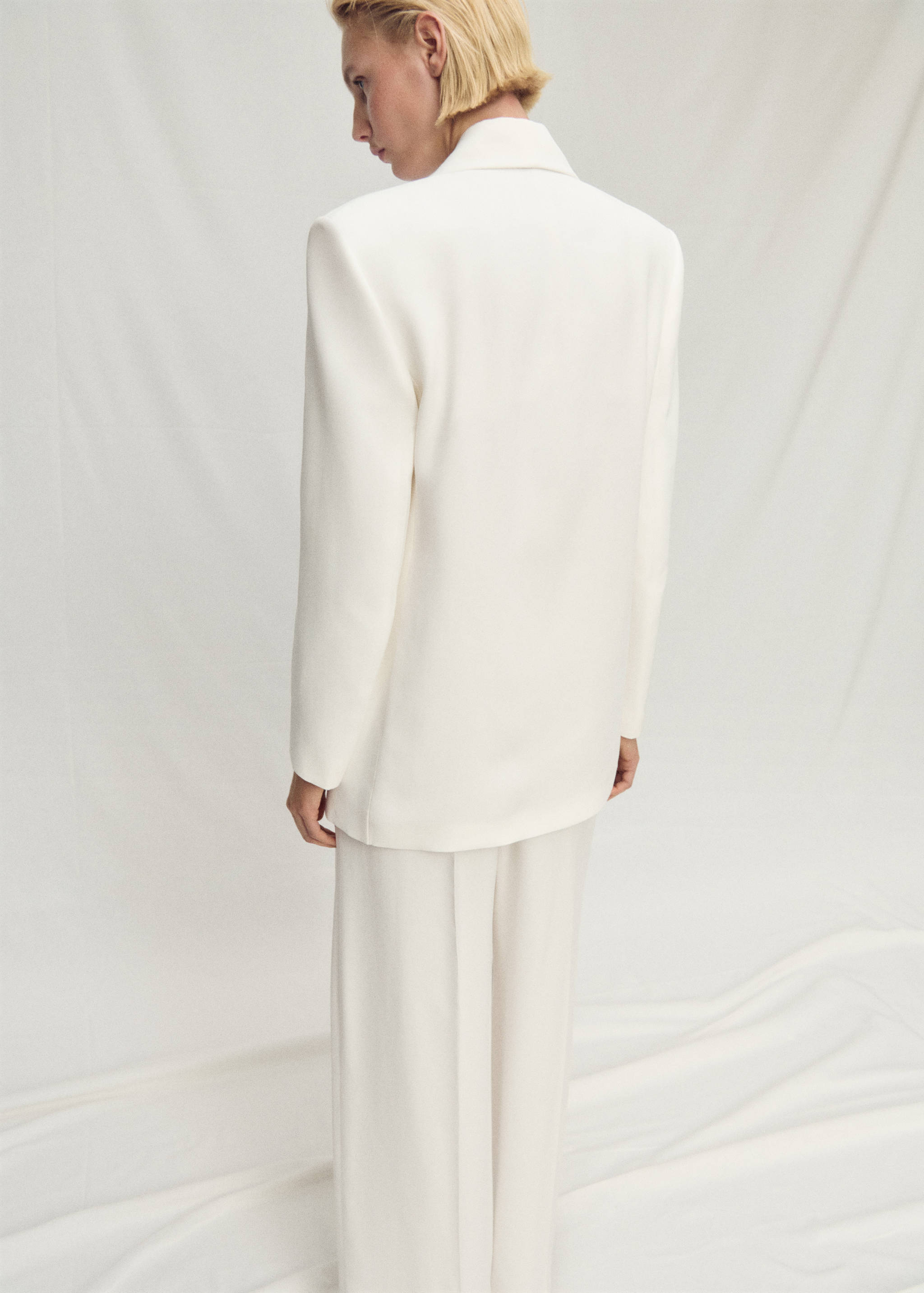 Double-breasted lyocell suit jacket - Reverse of the article