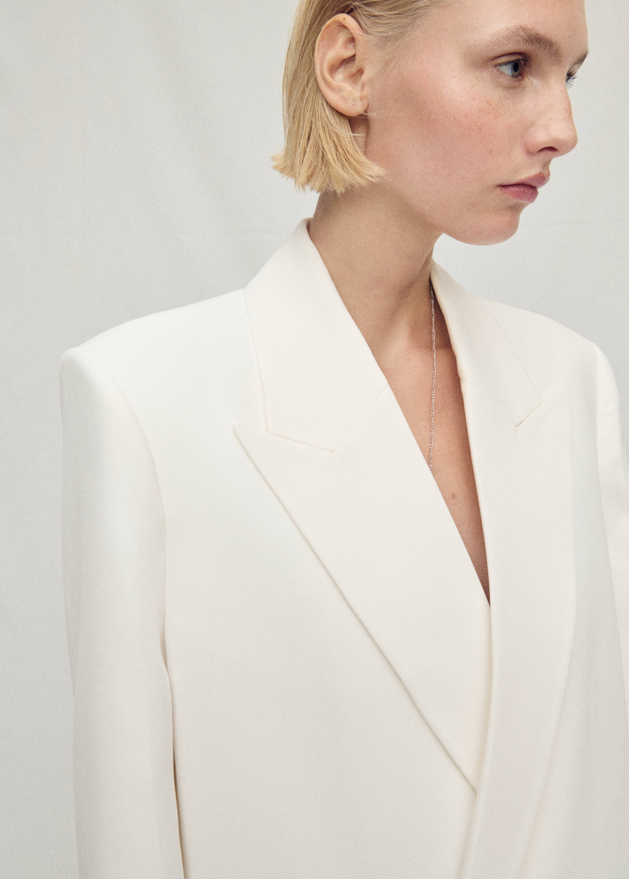 Double-breasted lyocell suit jacket - Details of the article 2