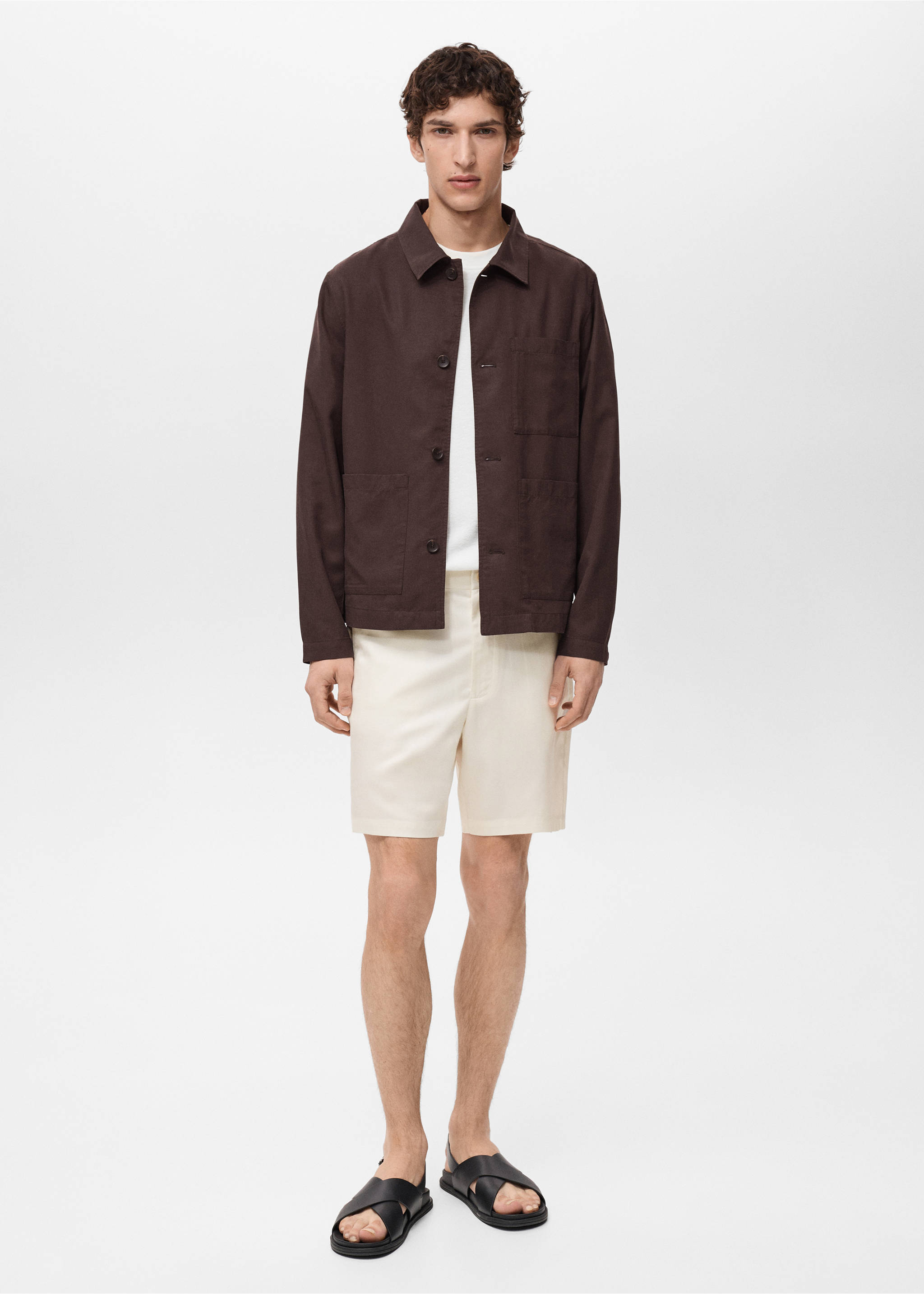 Bermudes fluides rectes - Pla general, Cru. Ref: 87057887-00.