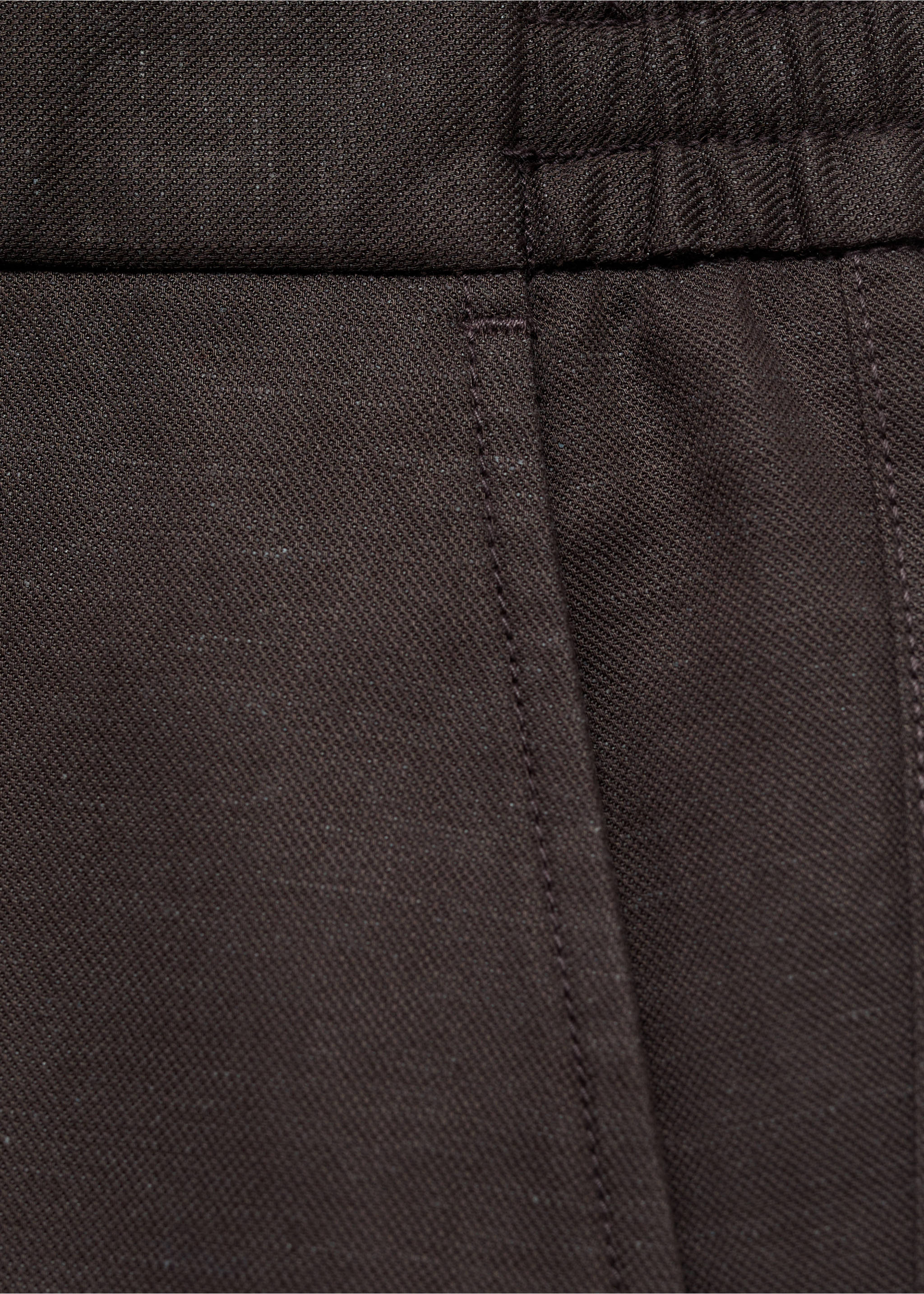 Bermudas fluidas rectas - Detalle del artículo 0, Chocolate. Ref: 87057887-00.