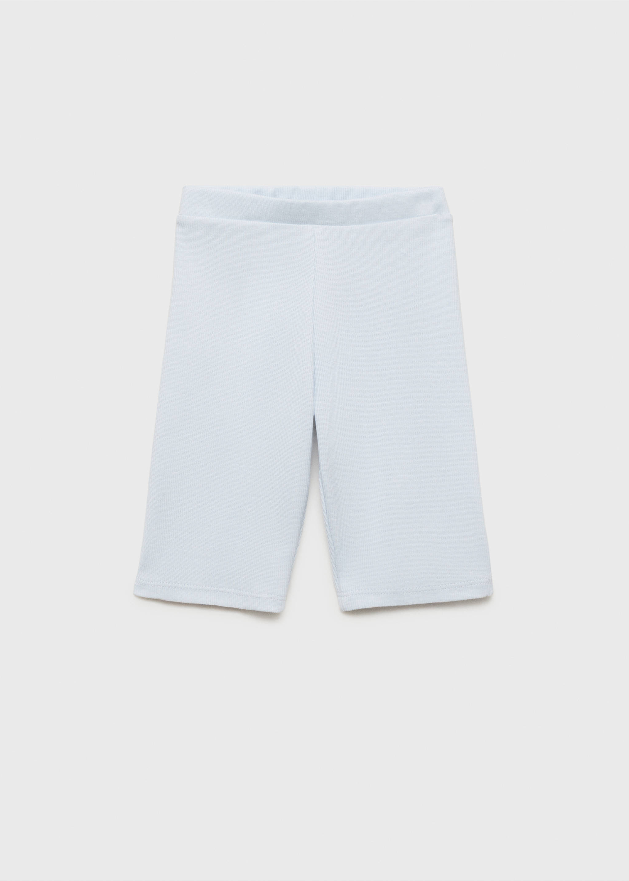 Leggings scurți ripsați - Articol fără model, Albastru celest. Ref: 87057890-00.