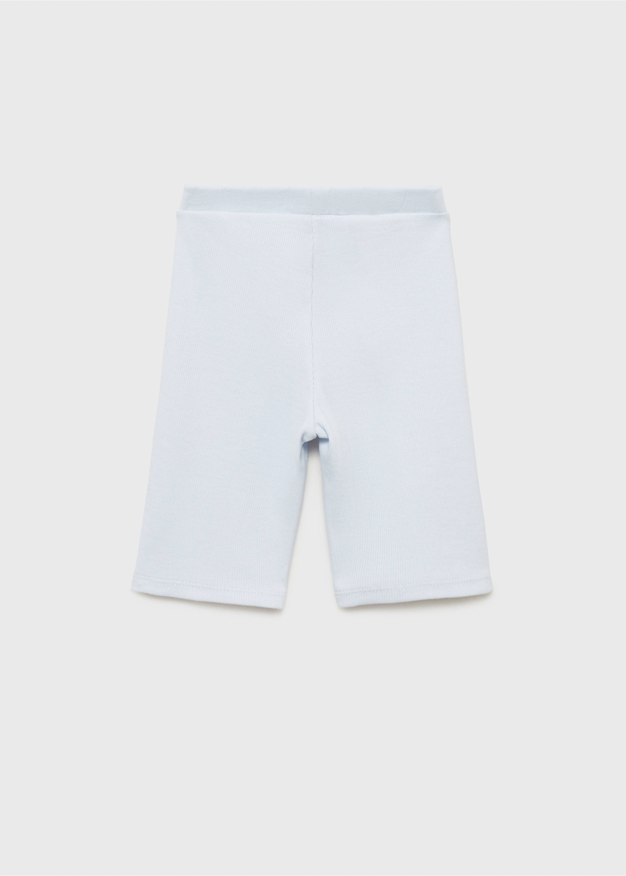 Leggings scurți ripsați - Spatele articolului, Albastru celest. Ref: 87057890-00.