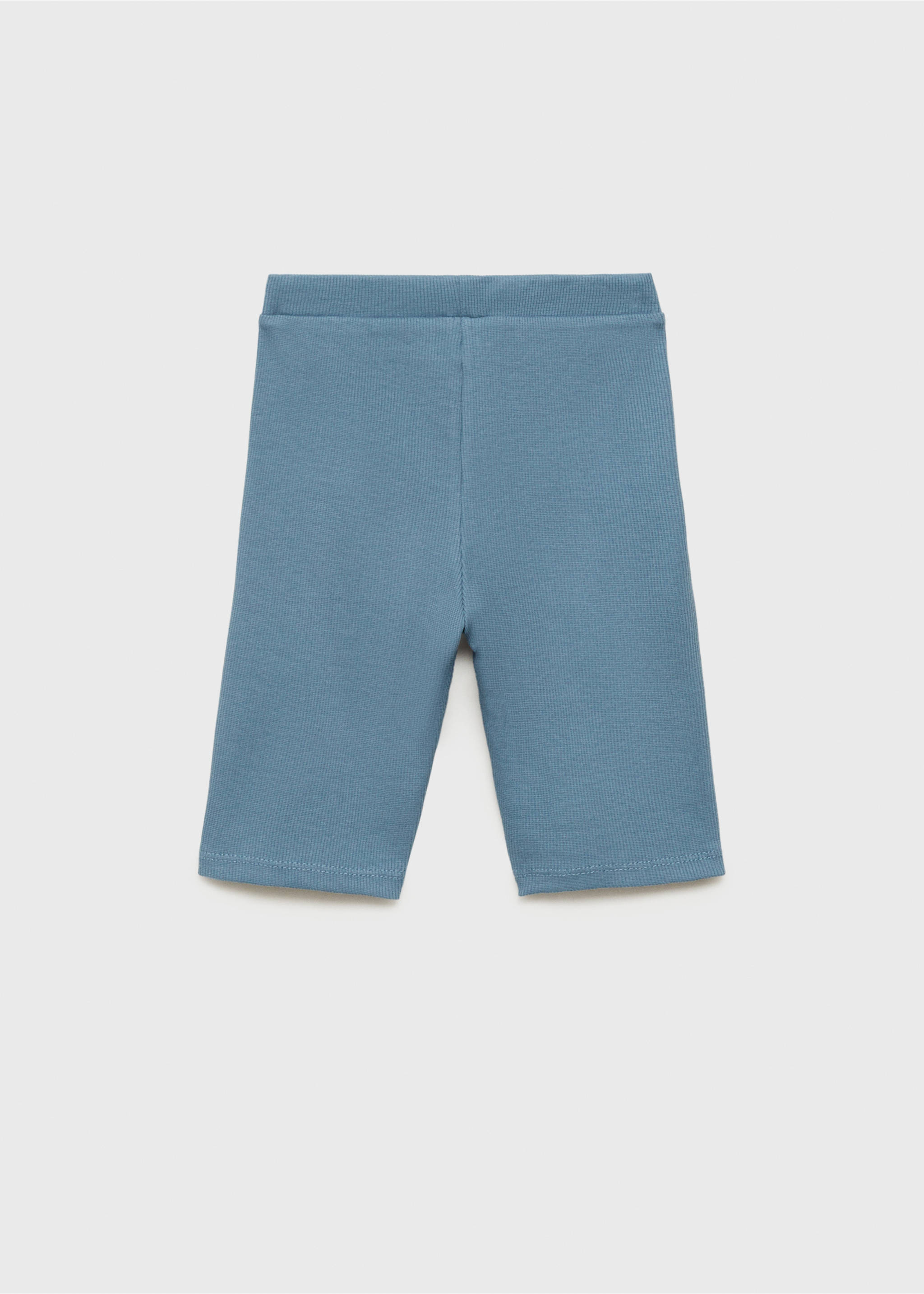 Ribbed short leggings - Reverse of the article, Petrol Blue. Ref: 87057890-00.