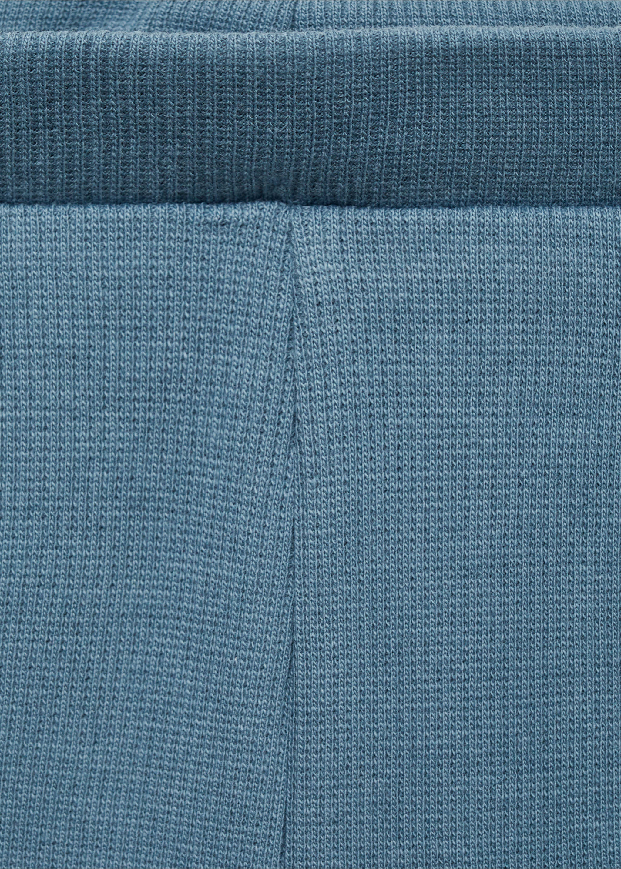 Ribbed short leggings - Details of the article 8, Petrol Blue. Ref: 87057890-00.