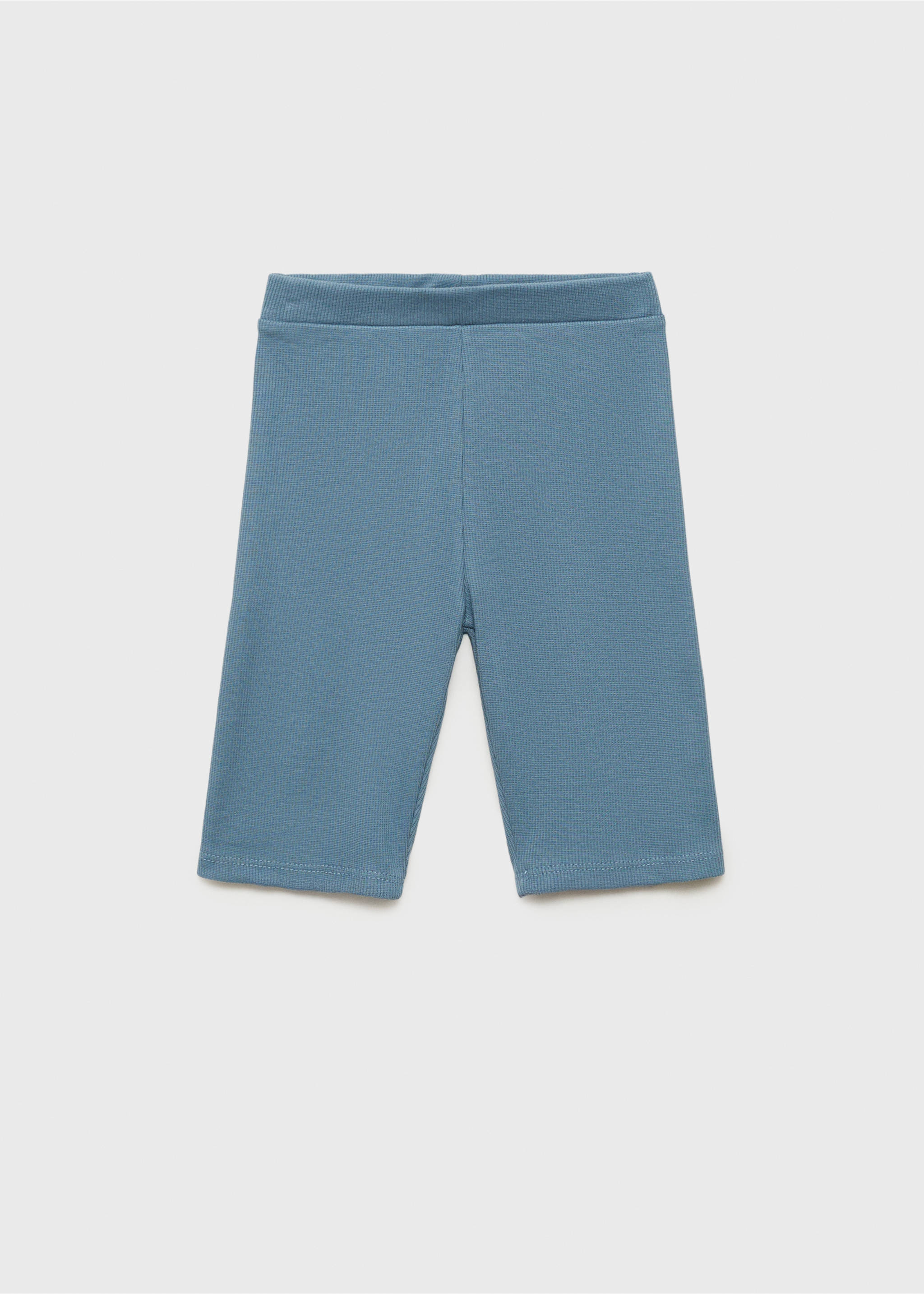 Ribbed short leggings - Article without model, Petrol Blue. Ref: 87057890-00.