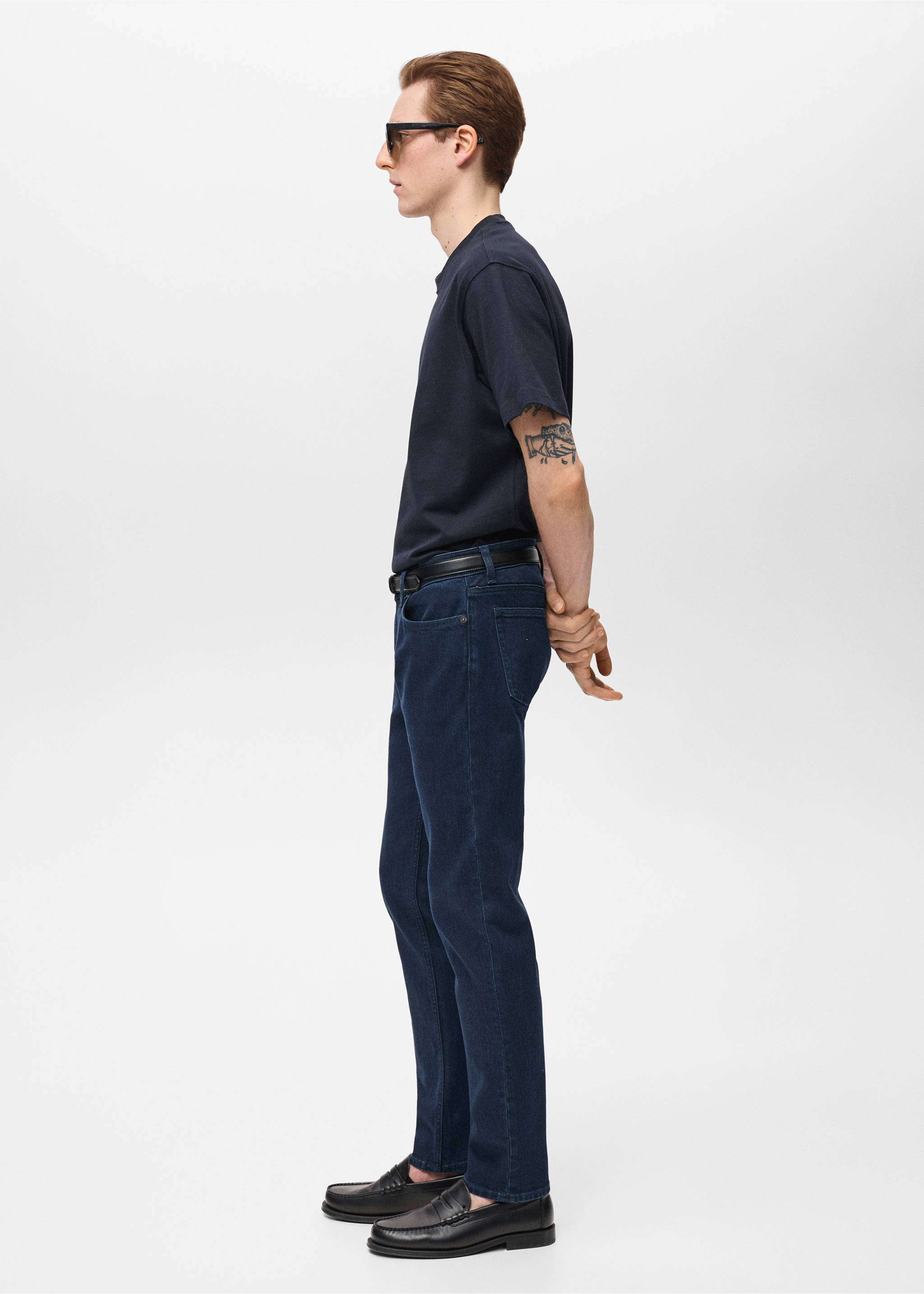 Jan slim-fit jeans - Details of the article 2, Deep Dark Blue. Ref: 87057891-00.