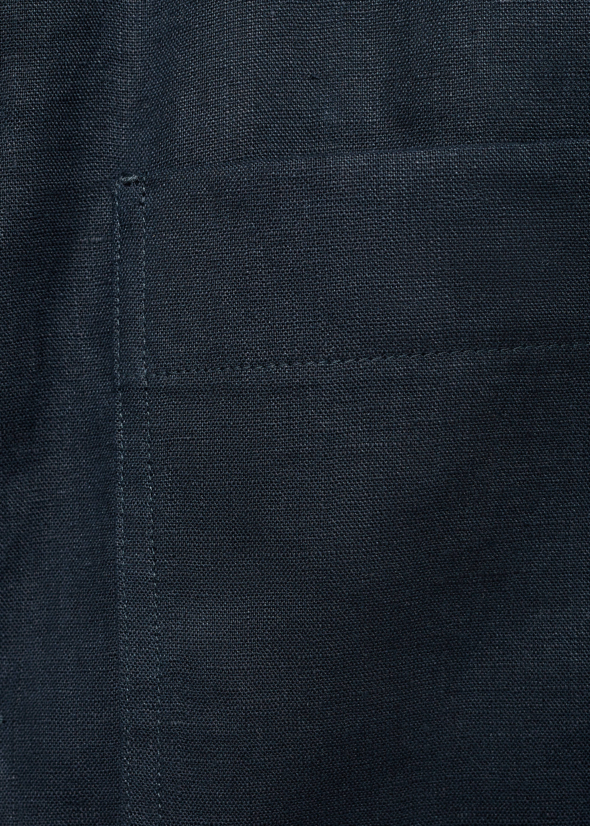 100% linen overshirt with pockets - Details of the article 0