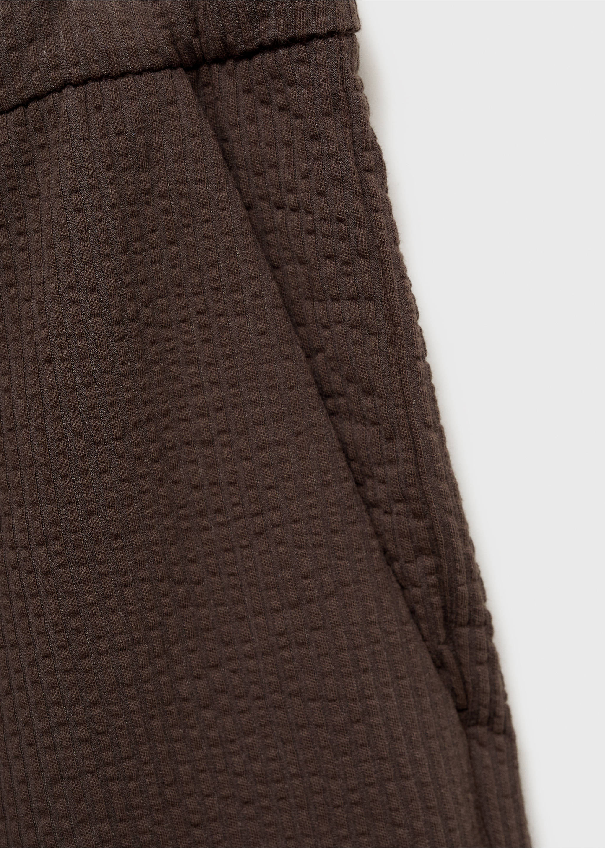 Hullámkrepp bermudanadrág zsinórral - A termék adatai 0, Csokoládé. Ref: 87057895-00.