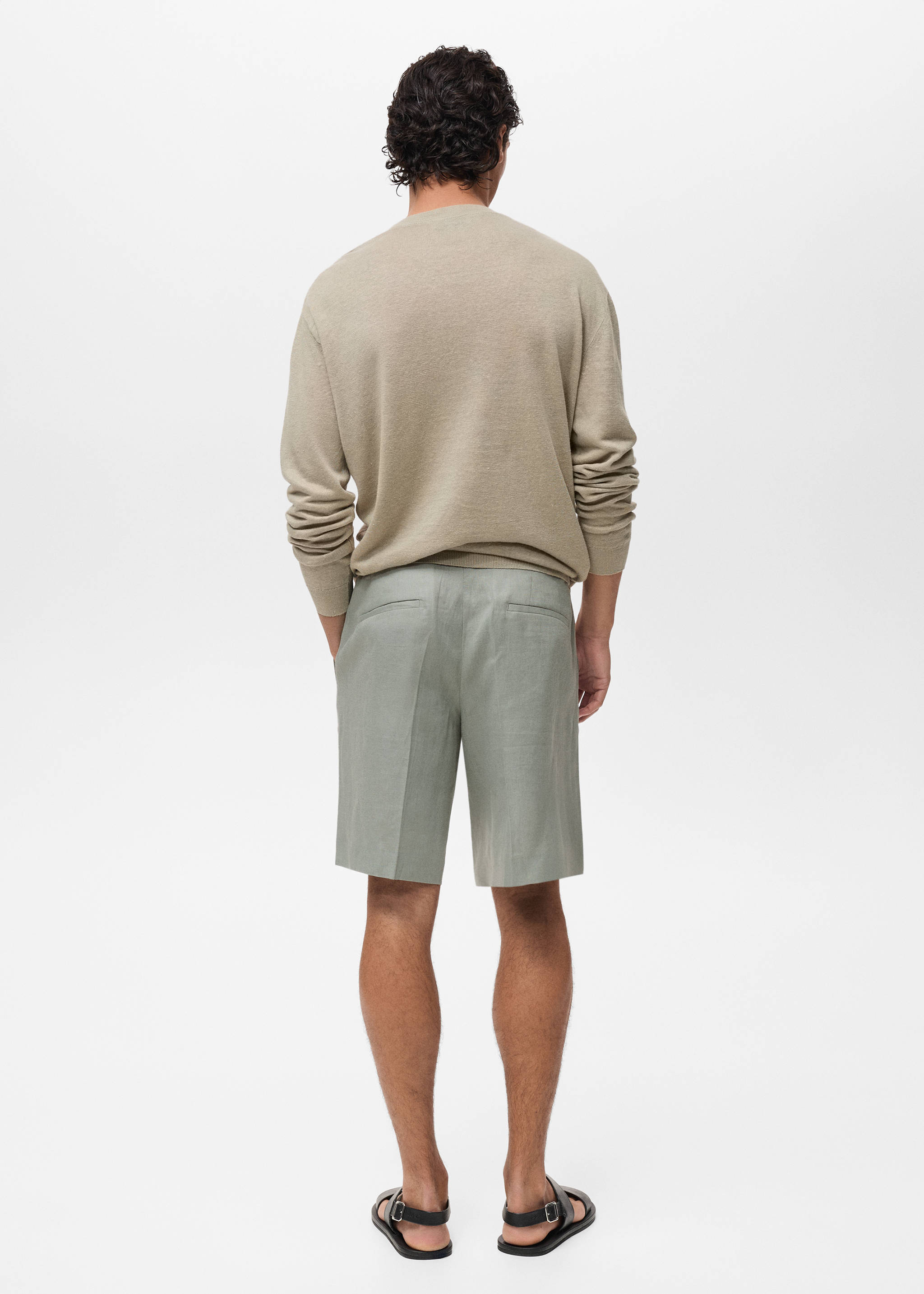 Soepelvallende trui 100% linnen - Achterkant van het artikel