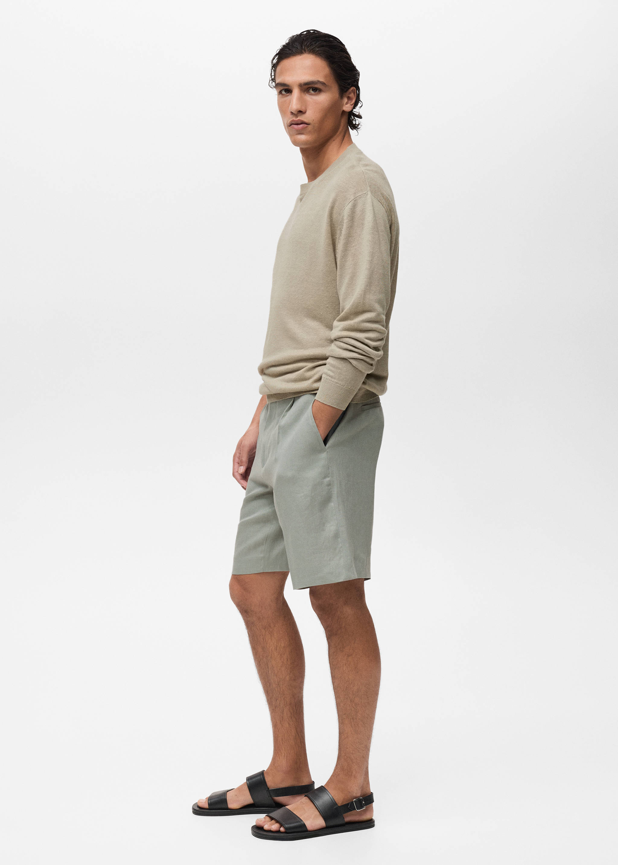 Soepelvallende trui 100% linnen - Detail van het artikel 2