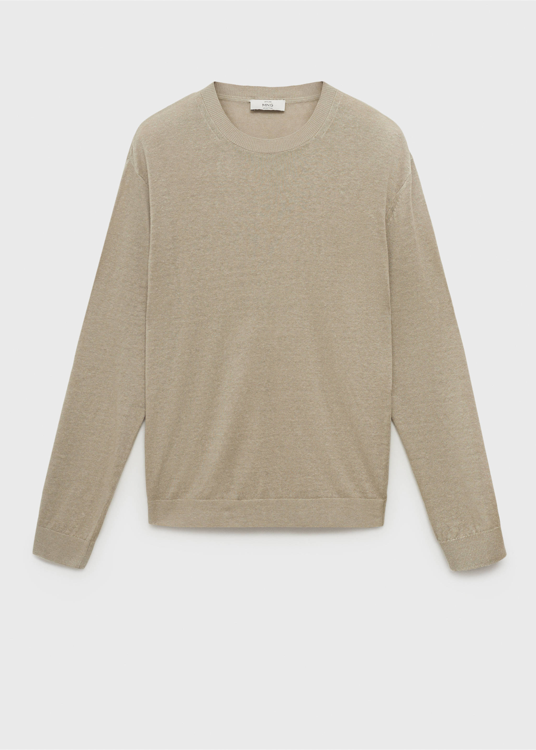 100% linen flowy sweater - Article without model, Medium Brown. Ref: 87057897-00.