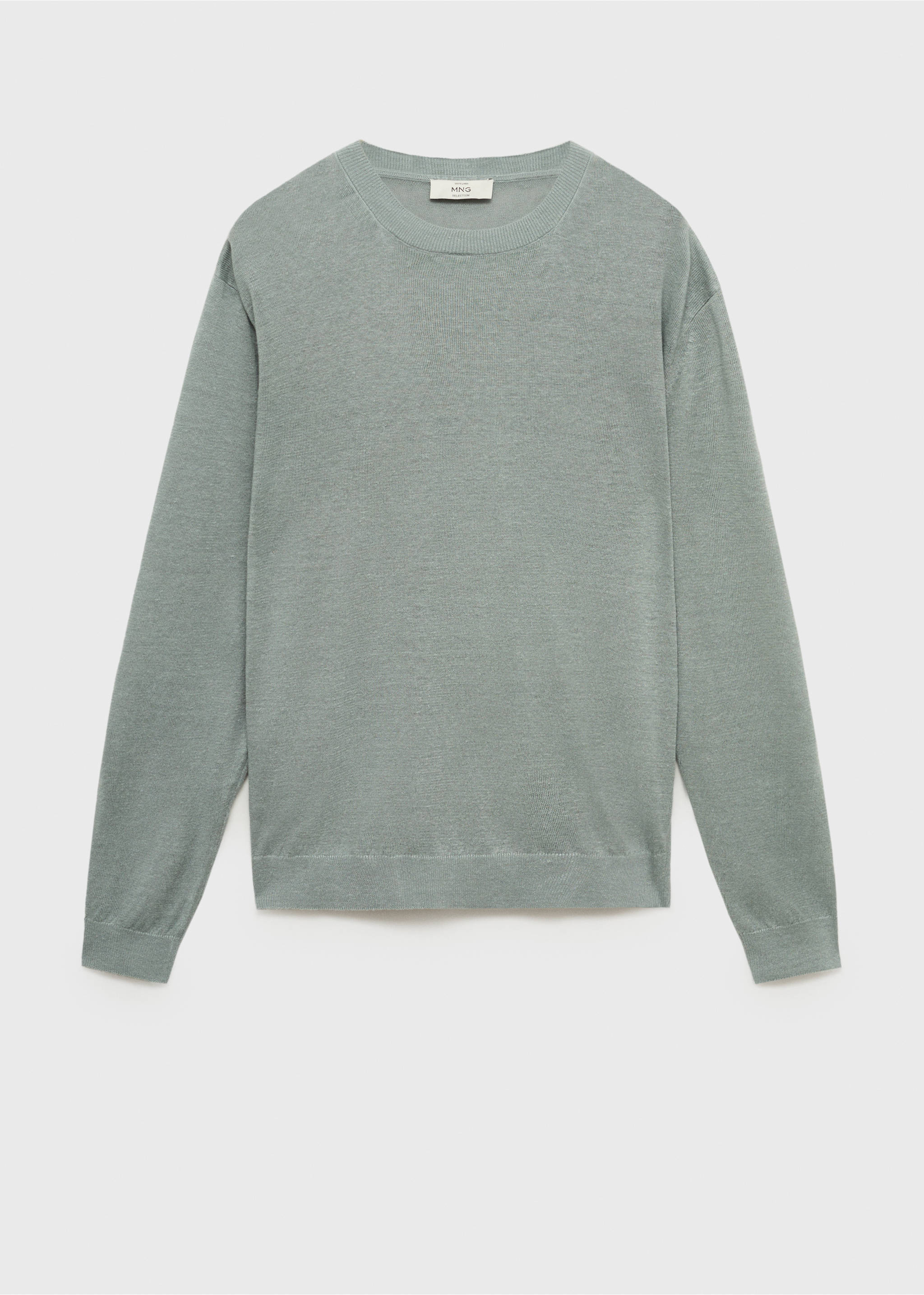 100% linen flowy sweater - Article without model, Aqua Green. Ref: 87057897-00.