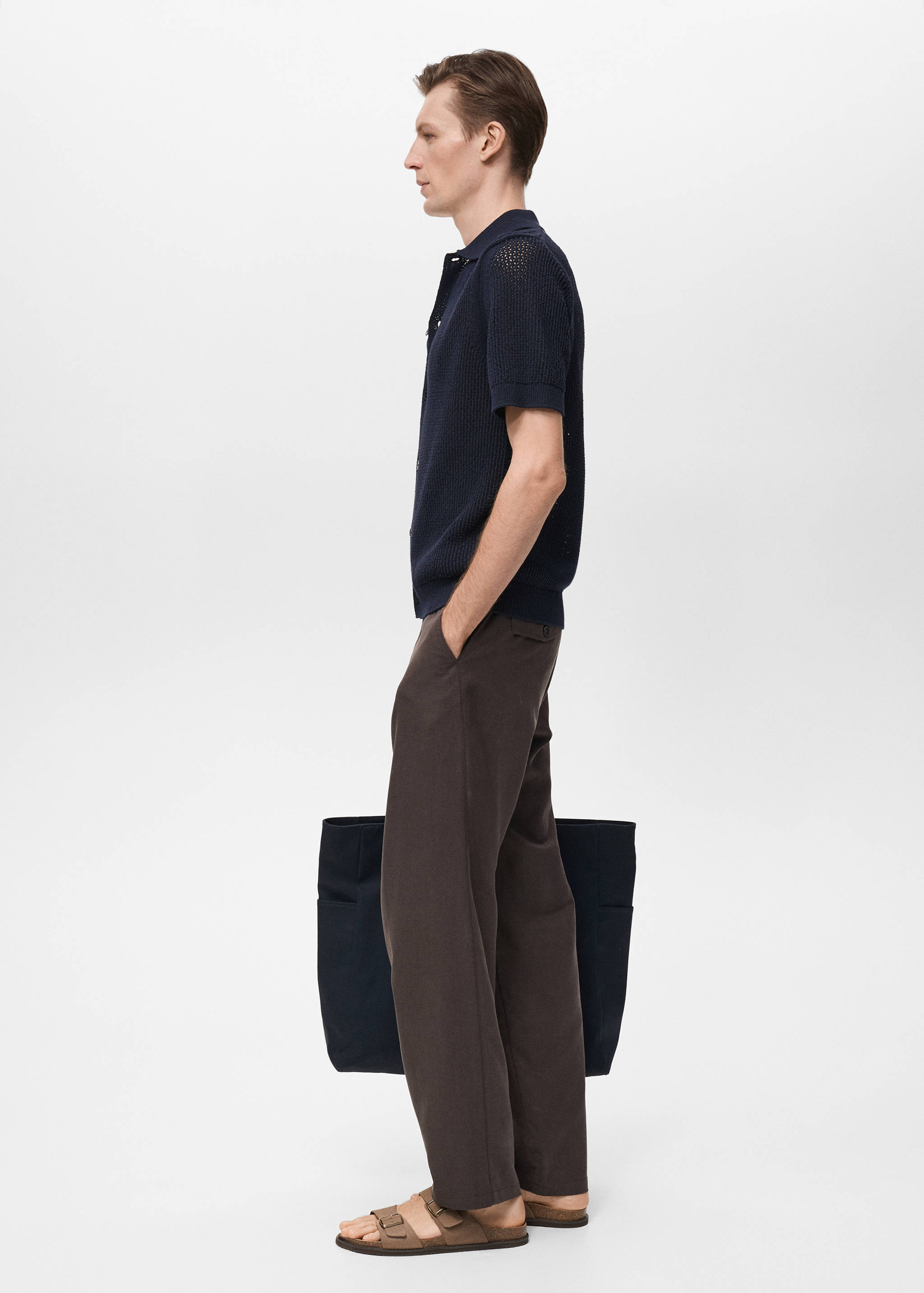 Openwork knitted cotton shirt - Details of the article 2