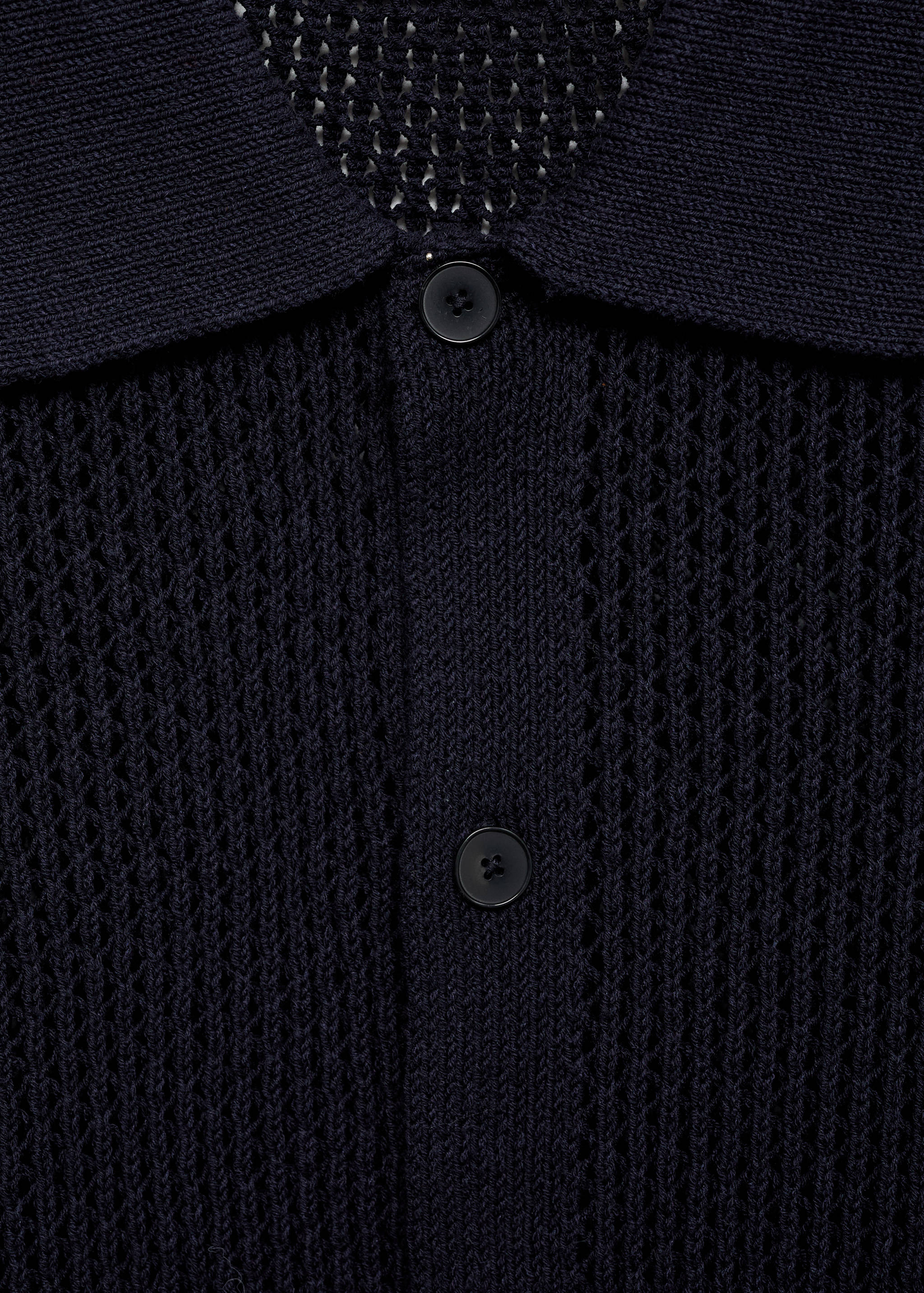 Openwork knitted cotton shirt - Details of the article 8