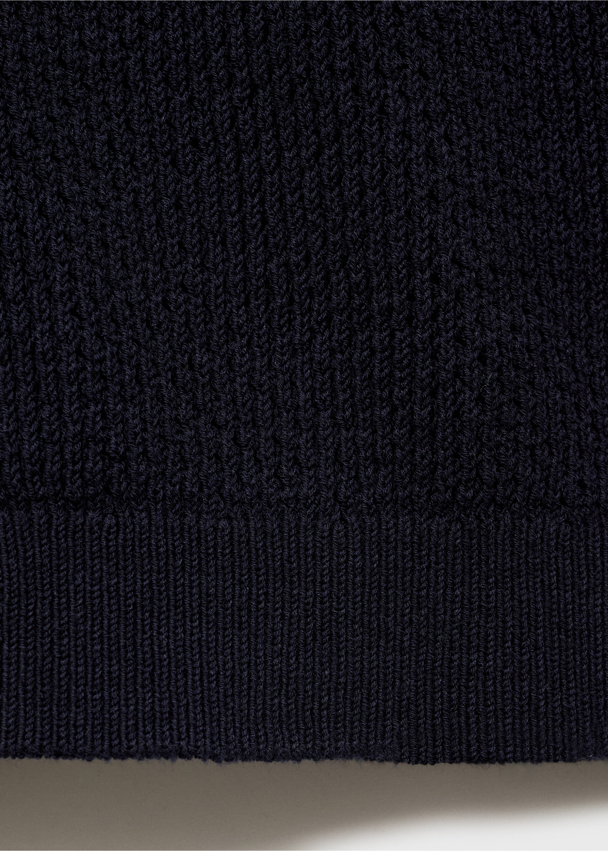 Chemise coton maille ajourée - Détail de l'article 0, Bleu marine foncé. Ref: 87057898-00.