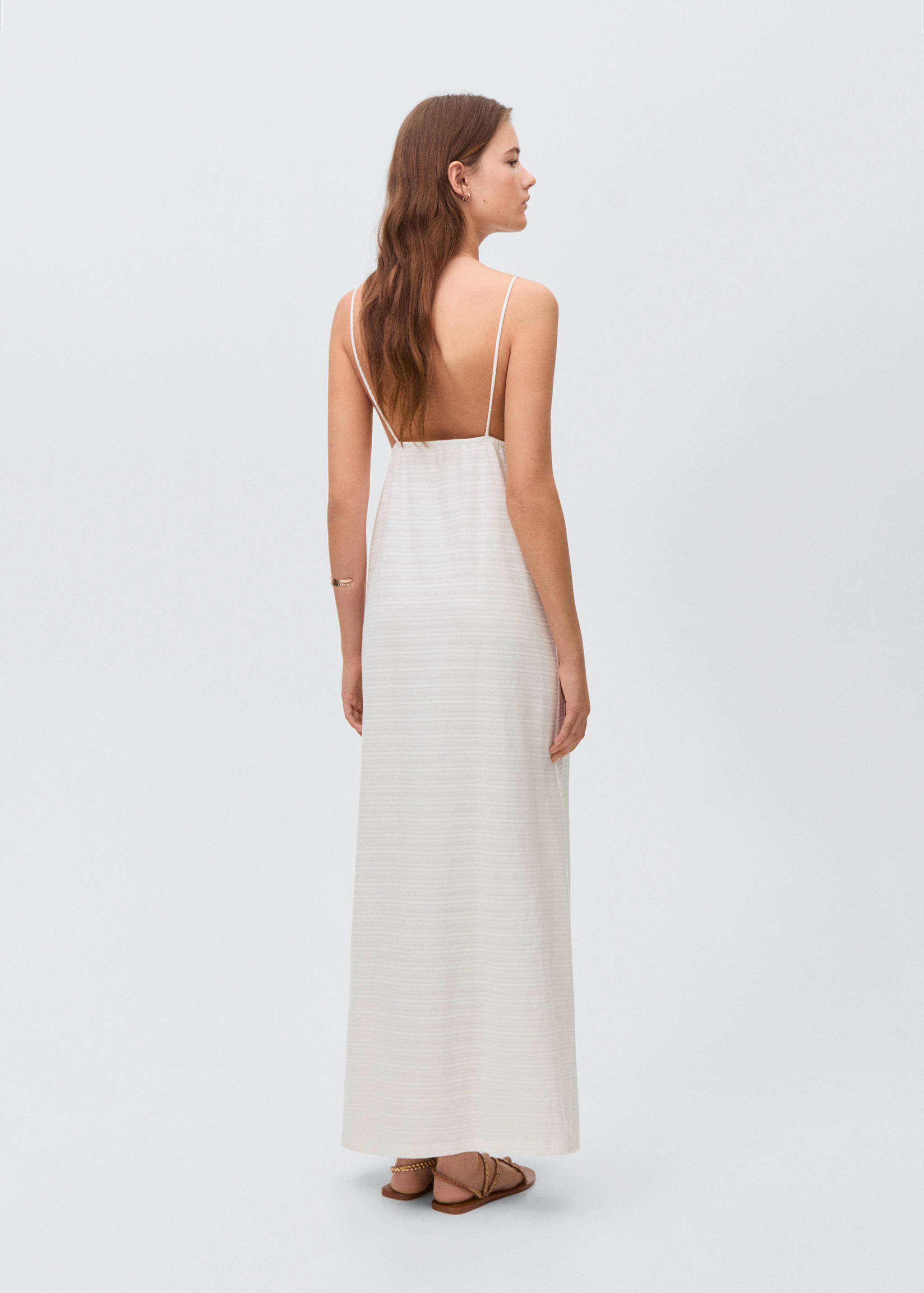 Long textured dress - Reverse of the article