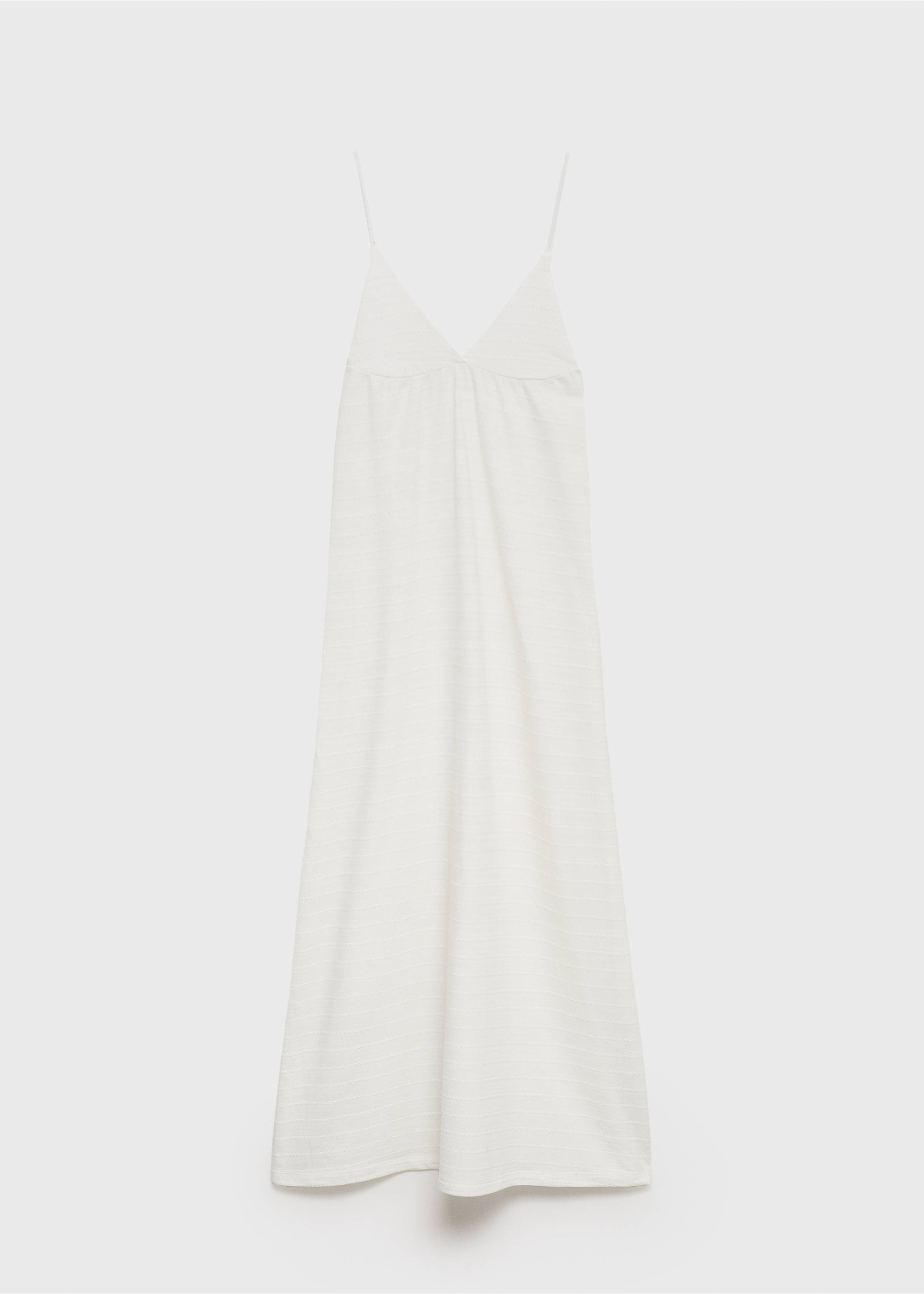 Long textured dress - Article without model, Off White. Ref: 87058261-00.