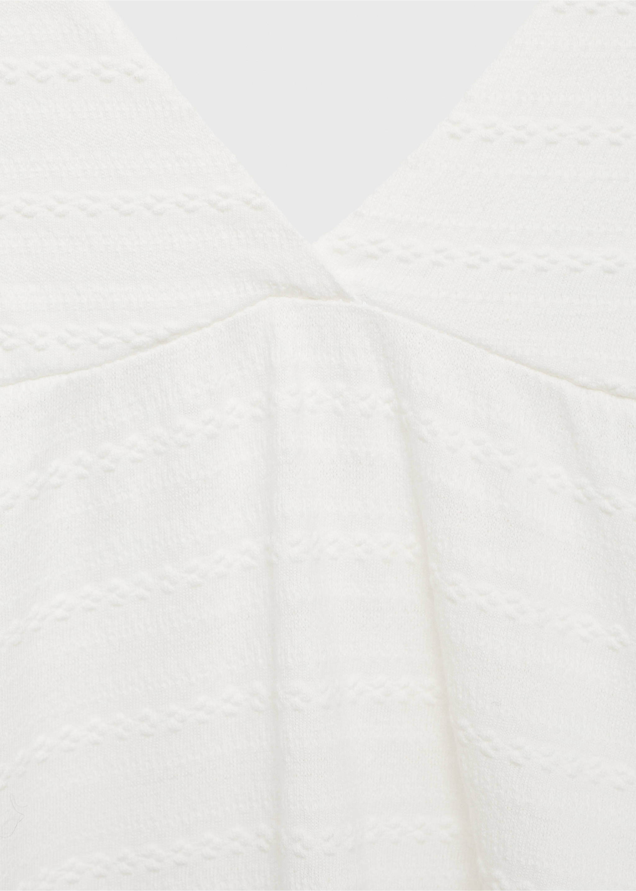 Long textured dress - Details of the article 8, Off White. Ref: 87058261-00.