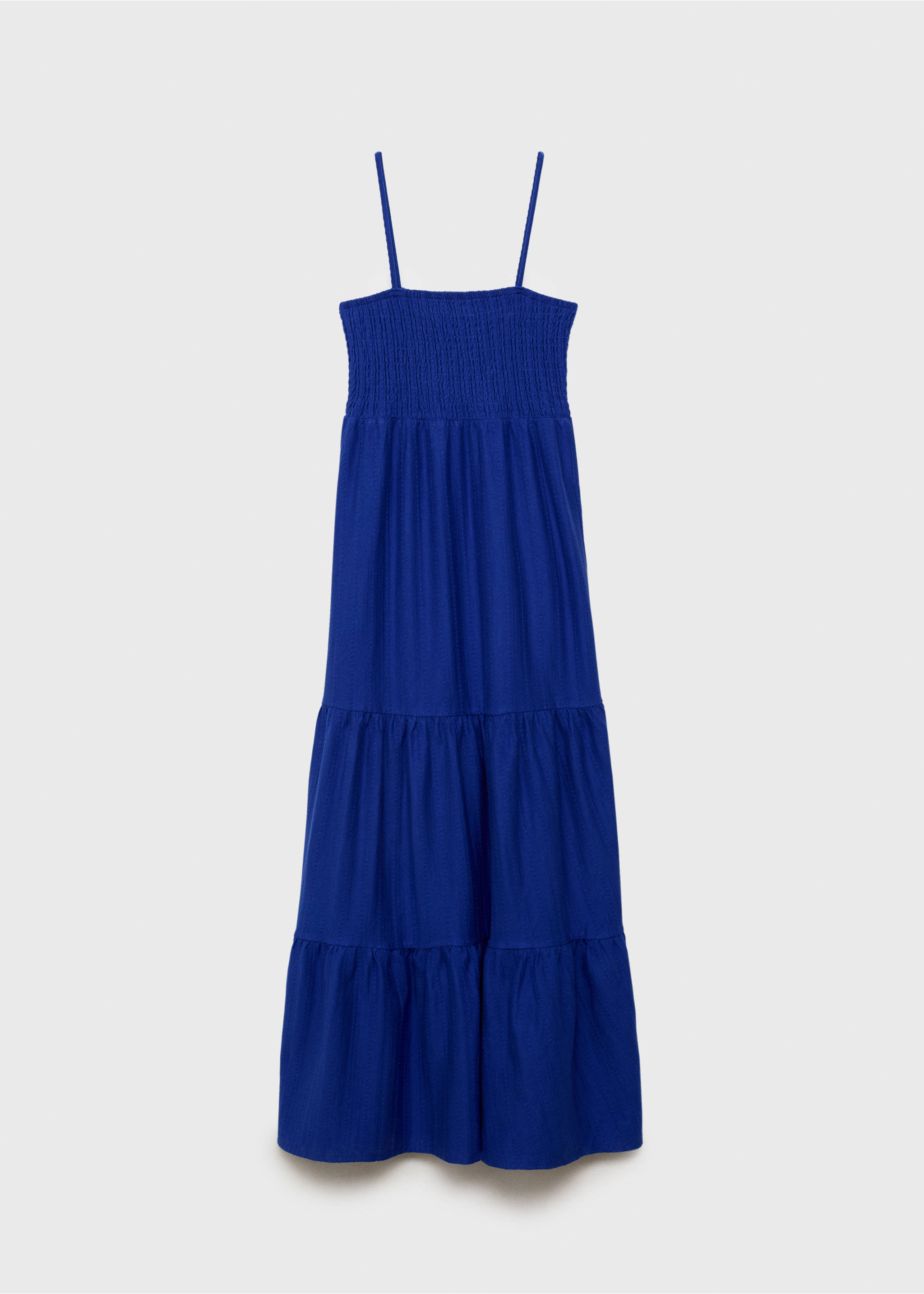 Ruched tiered dress - Article without model, Blue. Ref: 87058262-00.