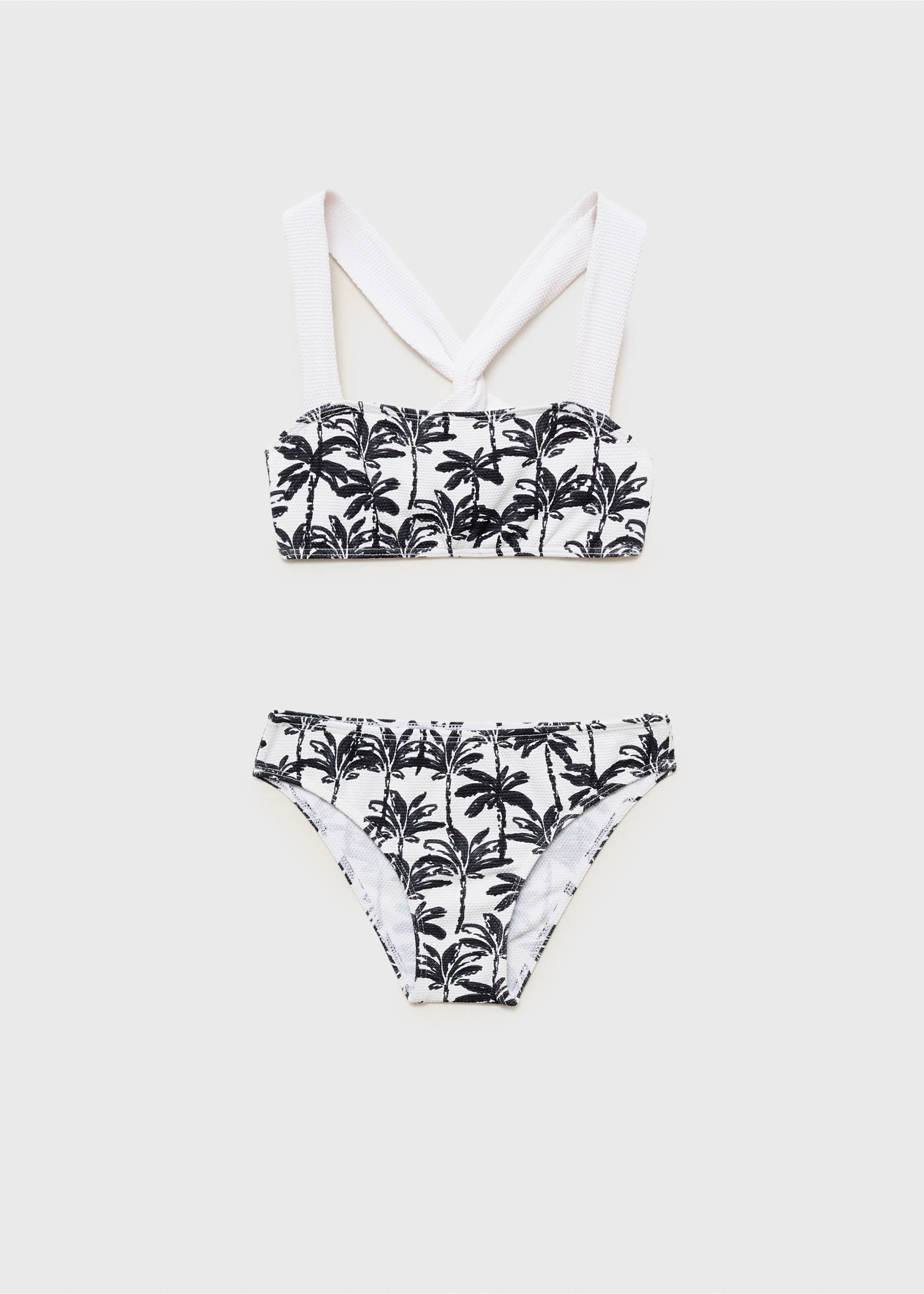 Palm-tree print bikini - Article without model, White. Ref: 87058266-00.