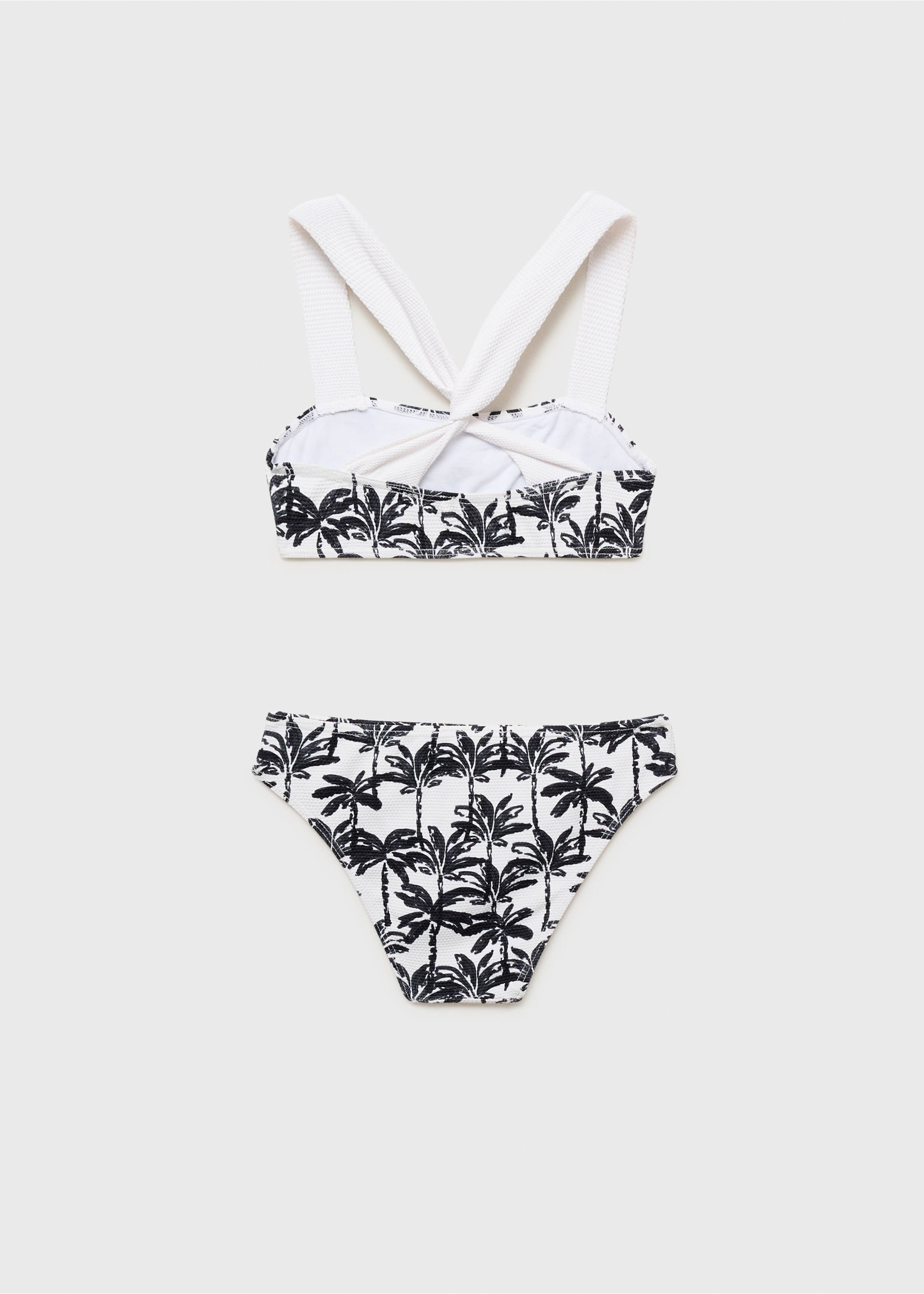 Palm-tree print bikini - Reverse of the article, White. Ref: 87058266-00.