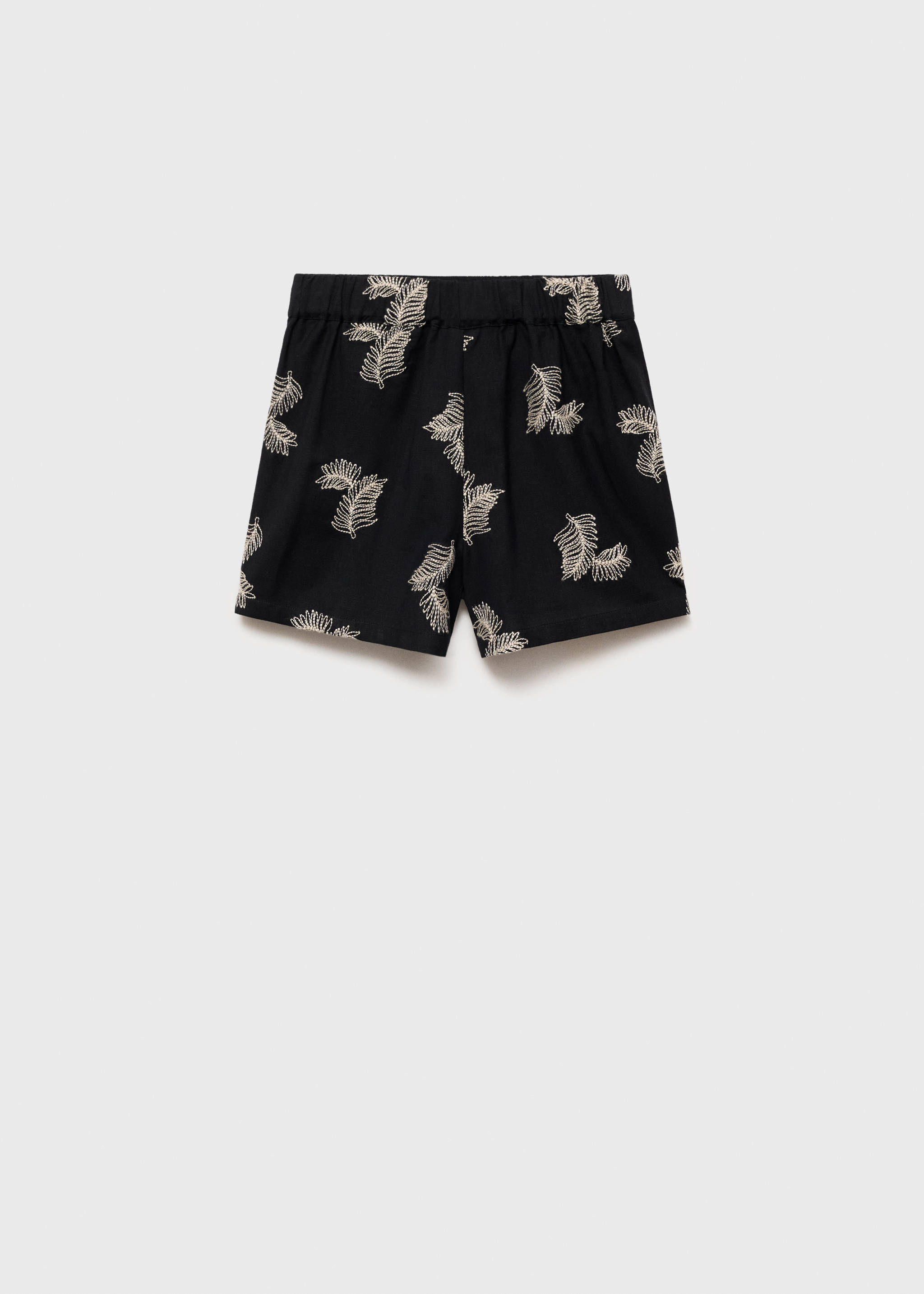 Bestickte Leinen-Shorts - Rückseite des Artikels