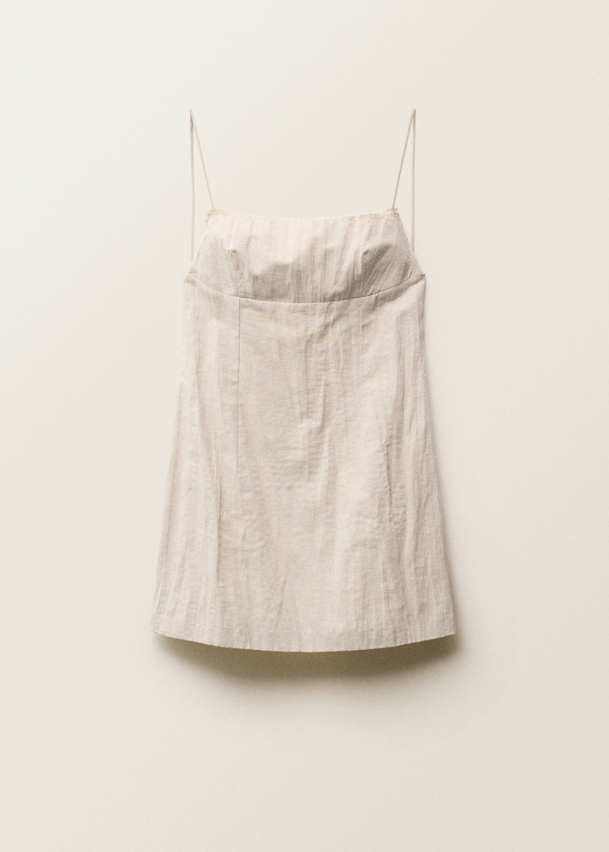 Cotton dress with frayed neckline - Article without model