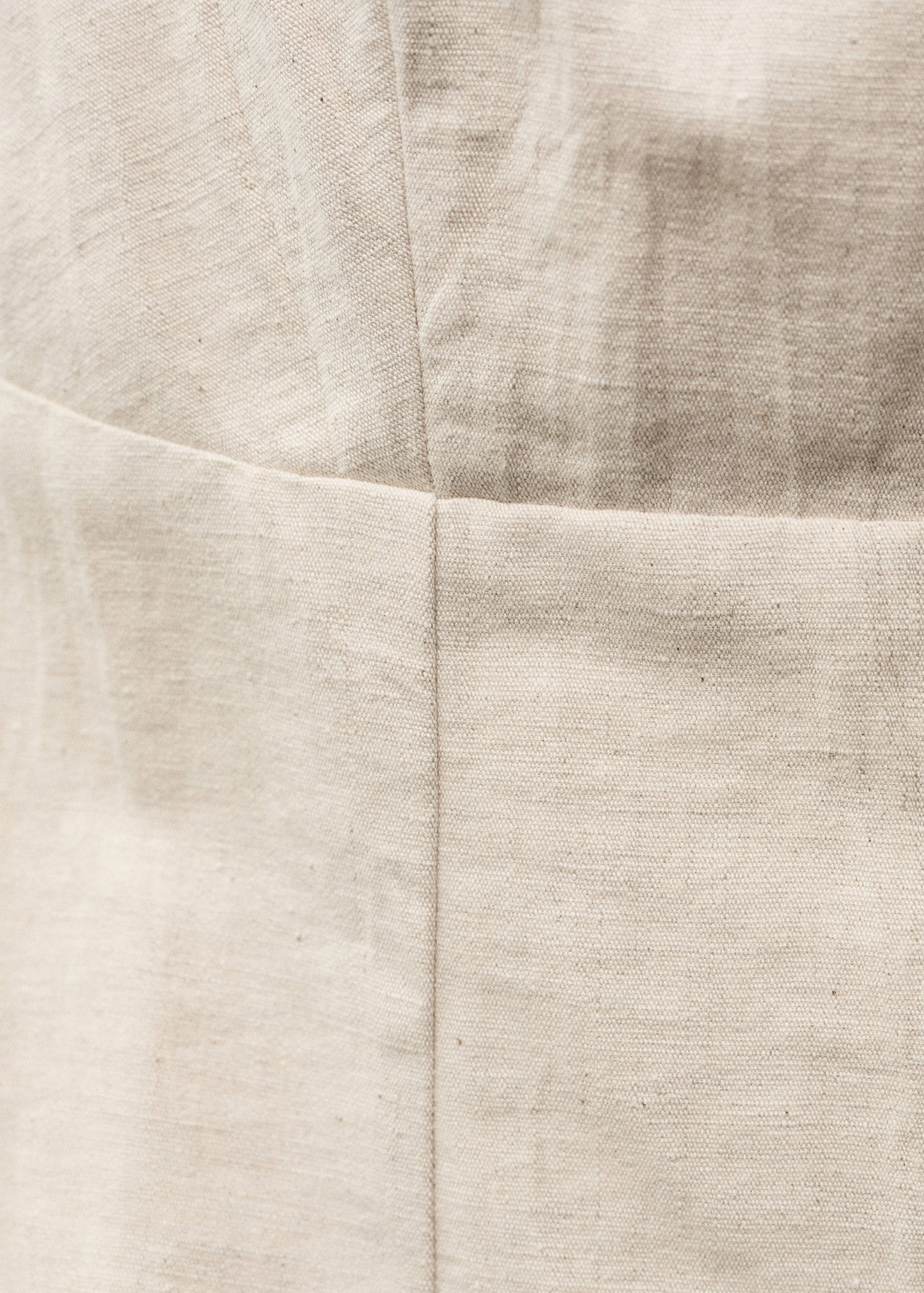 Cotton dress with frayed neckline - Details of the article 0