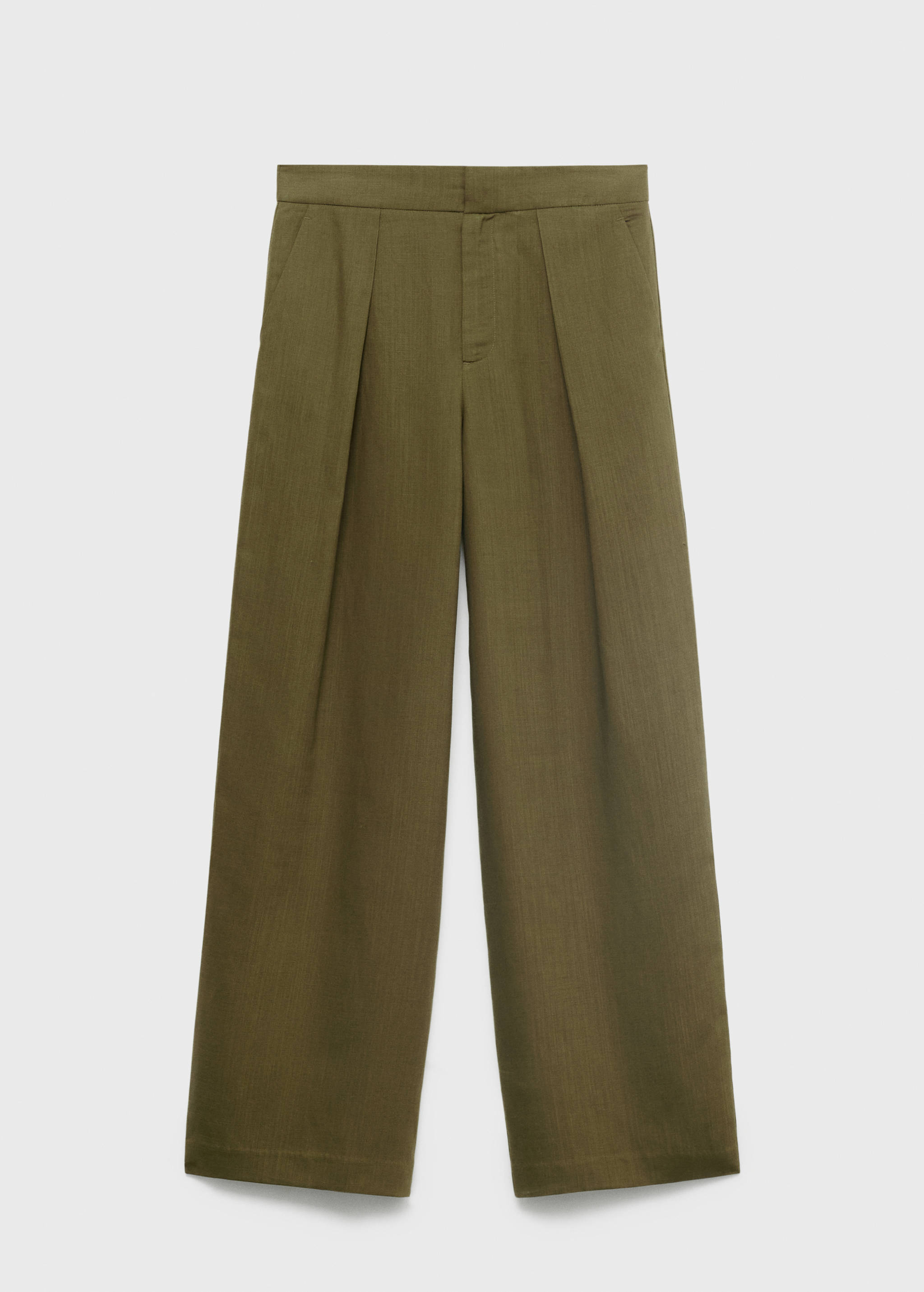 Linen-blend pleated trousers - Article without model