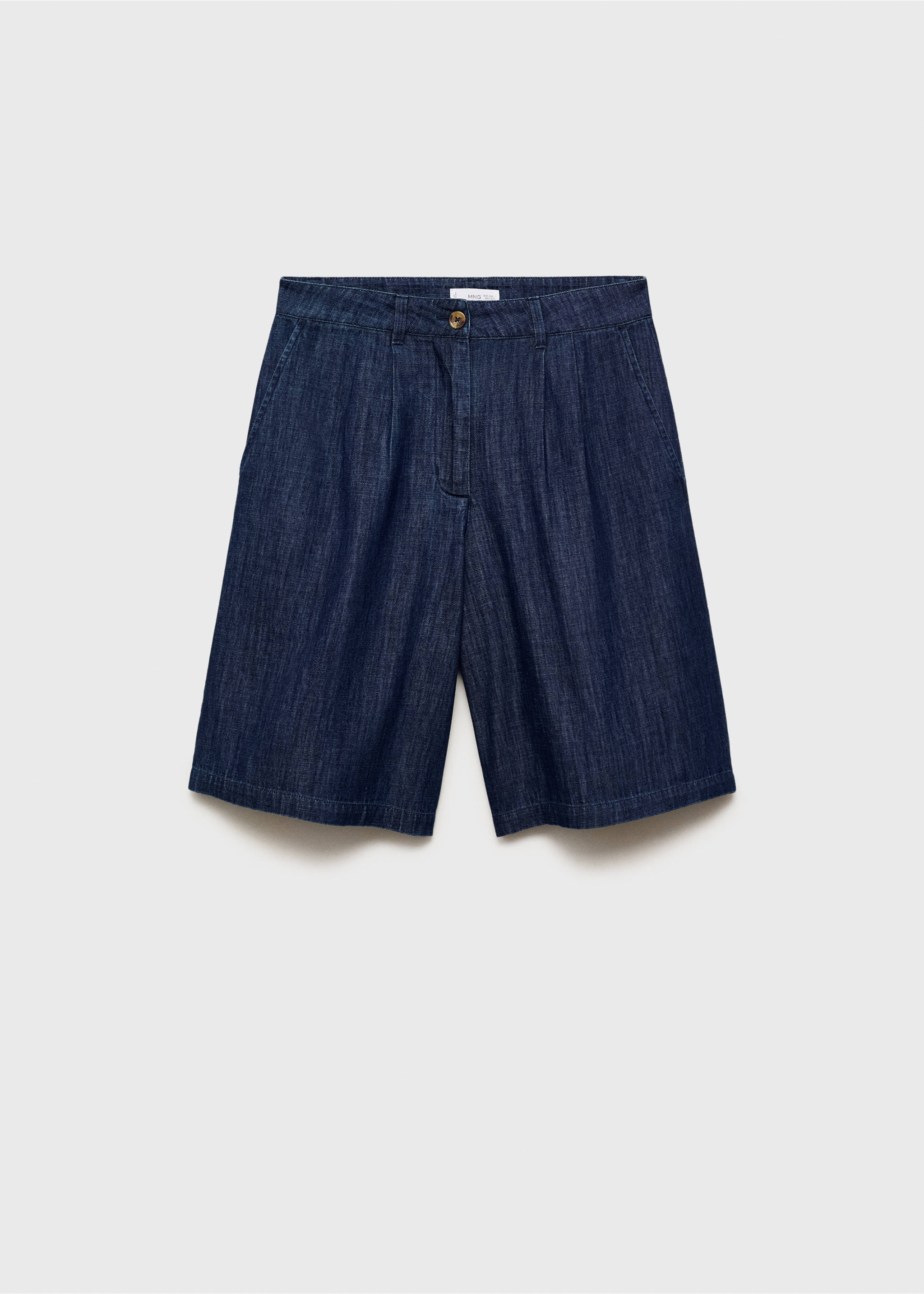 Gerade Rinse-Wash-Bermudasshorts aus Denim - Artikel ohne Model, Blau. Ref: 87058642-00.
