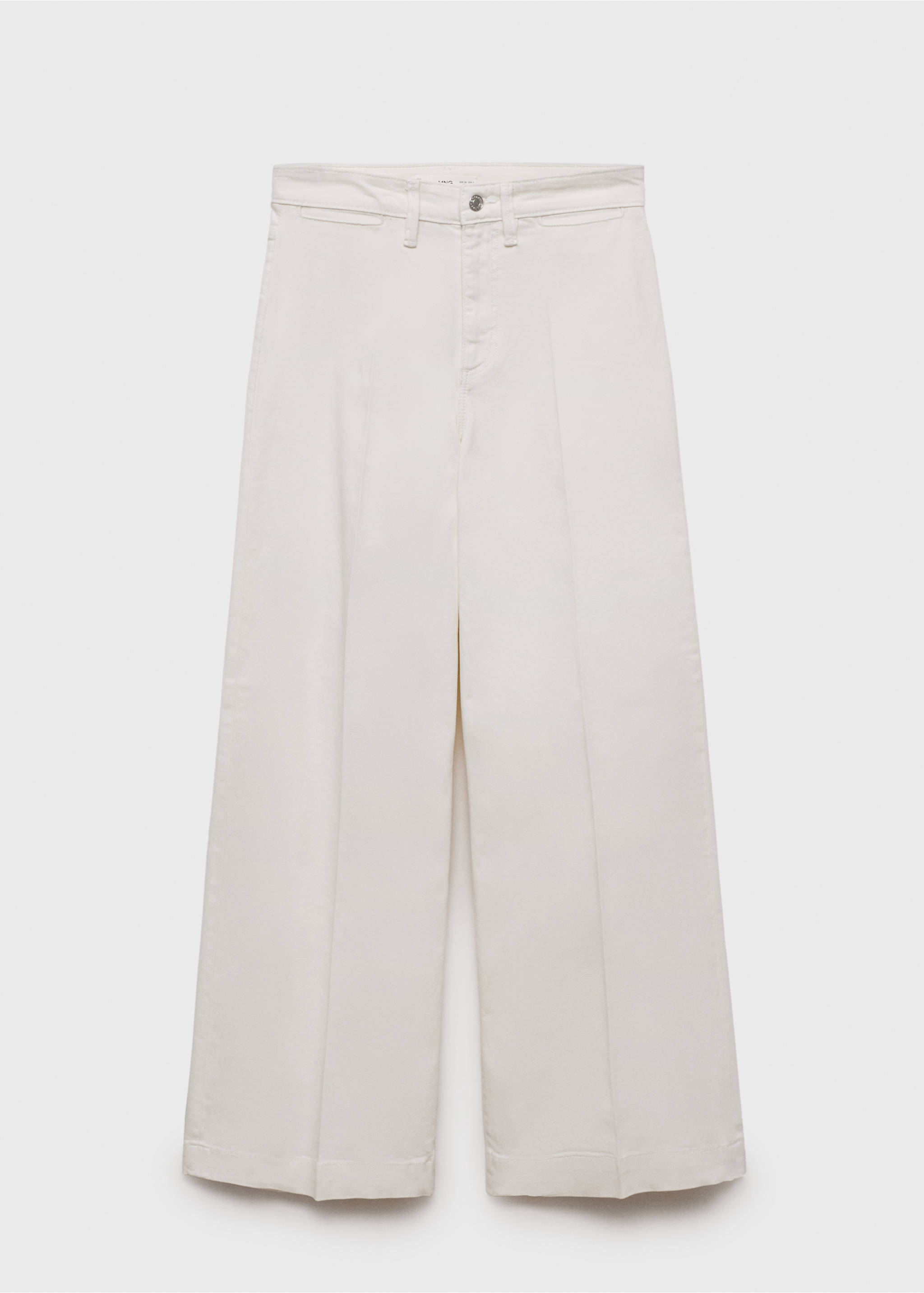 High-waisted wideleg jeans - Article without model, White. Ref: 87058645-00.