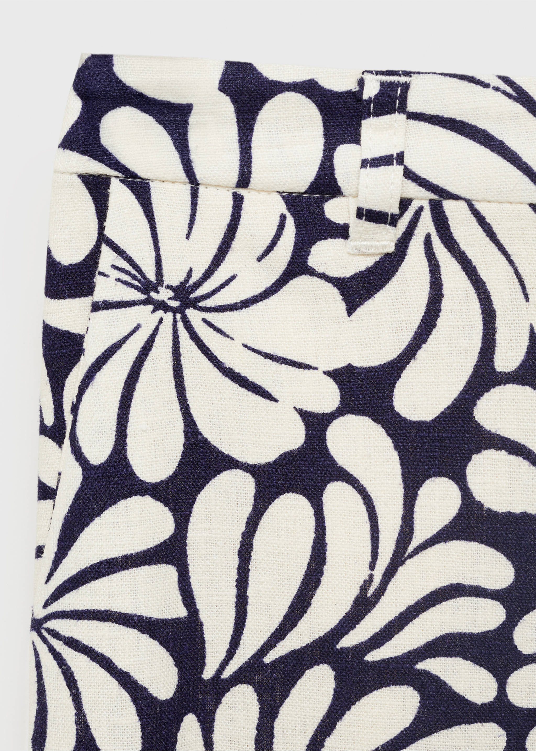 Geblümte Leinenhose - Detail des Artikels 0, Ecru. Ref: 87058646-00.